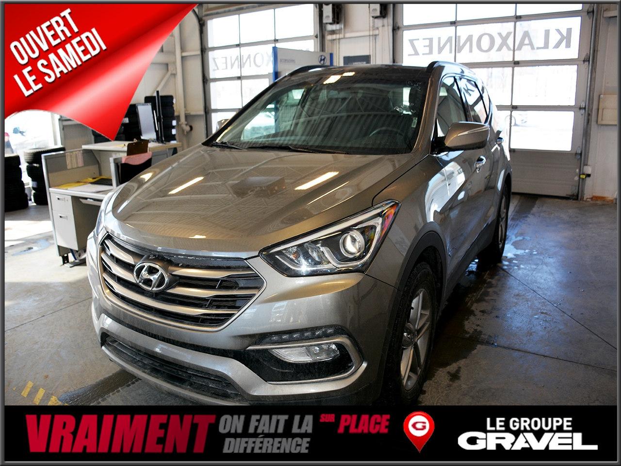 <a href=https://www.iledessoeurshyundai.com/occasion/Hyundai-Santa_Fe_Sport-2017.html>https://www.iledessoeurshyundai.com/occasion/Hyundai-Santa_Fe_Sport-2017.html</a>

JAMAIS ACCIDENTÉ - 1 SEUL PROPRIÉTAIRE - AIR CLIMATISÉ - GROUPE ÉLECTRIQUE COMPLET - AIR CLIMATISÉ - BLUETOOTH - CRUISE CONTROL - LECTEUR CD - VITRES ÉLECTRIQUES - PORTIÈRES ÉLECTRIQUE - MIROIRS ÉLECTRIQUE CHAUFFANTS - ET BEAUCOUP PLUS . . . VENEZ NOUS VOIR !        **Ouvert le samedi de 10h a 16h **.    Nous répondons aux demandes dinformations par courriel 7/7 jours , demandez-nous notre programme VIP pour une expérience unique dans le domaine automobile.Véhicule doccasion inspecté en 150 points mécaniques et esthétiques par nos techniciens expérimentés et le carproof est disponible gratuitement.Le financement sur place 1er, 2e, 3e chance au crédit.Ile des Soeurs Hyundai situé à deux pas du centre ville de Montréal, facile dacces par la Rive Sud et la Rive Nord.Aussi disponible programme certifié Hyundai incluant une garantie supplémentaire dun an ou 20 000 km cumulatif a loriginale de 5 ans / 100 000 km. LE GROUPE GRAVEL DEPUIS 1952... FAIT LA DIFFERENCE SUR P