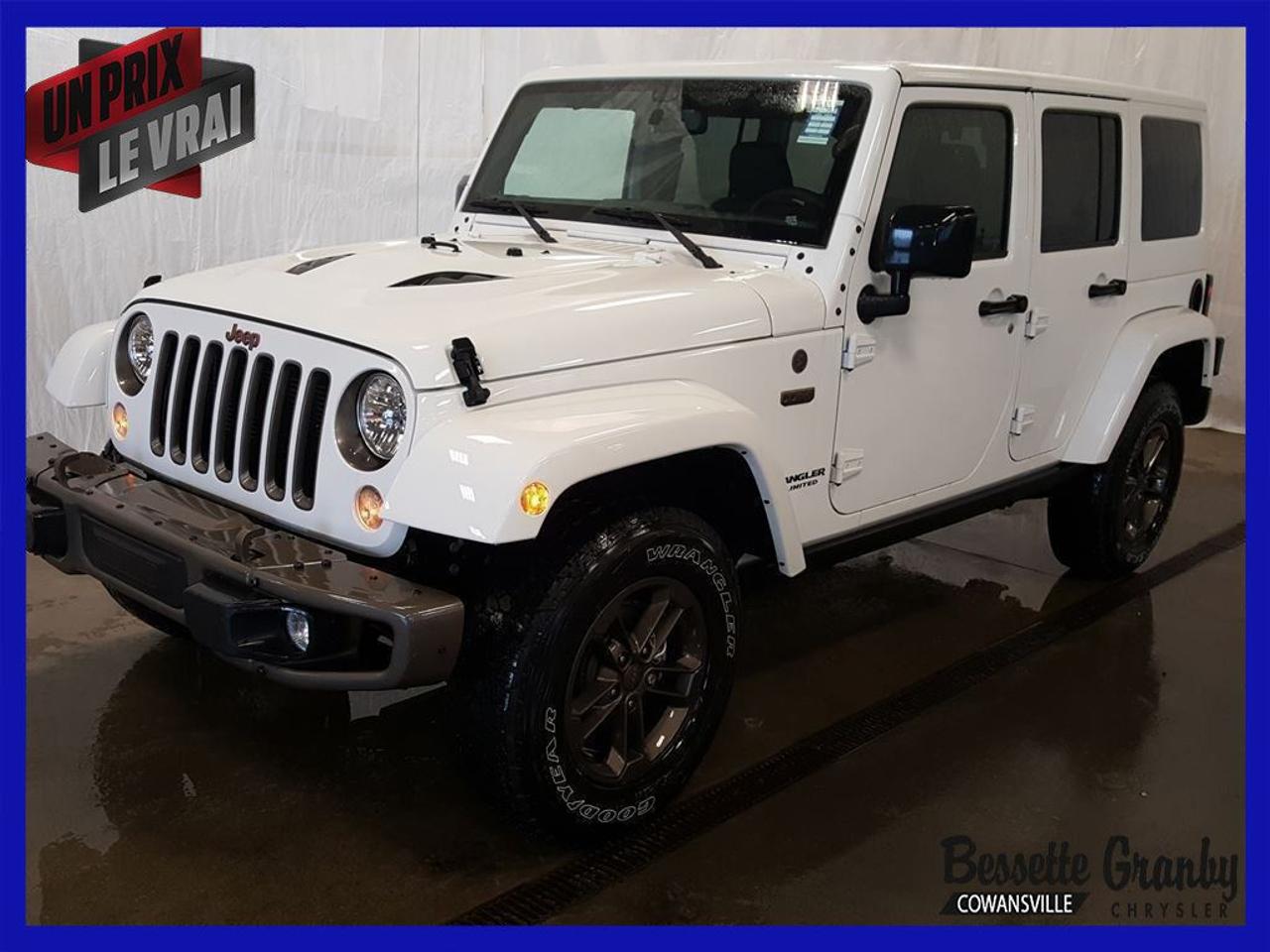 <a href=https://www.granbychrysler.com/occasion/Jeep-Wrangler-2017.html>https://www.granbychrysler.com/occasion/Jeep-Wrangler-2017.html</a>

Édition 75e Anniversaire, Toit Rigide Coulissant Freedom Top, Radio Satelitte, Démarreur a Distance, Écran 6.5 PO  Des transactions sans tracas depuis 60 ans !  Notre politique : Un prix, le vrai.  *Financement rapide aux meilleurs taux de lindustrie  *1,2 et 3 chance au crédit disponible  Appelez-nous pour plus de détails!   Contactez-nous par Texto au numéro 450-915-1404.  ==Téléphonez-nous avant de vous déplacer afin de confirmer lemplacement et la disponibilité ==Tous les rabais sont déjà inclus dans le prix affiché (conquête/loyauté/boni au comptant/etc.)==Financement rapide==2e Chance au crédit disponible==Frais de préparation et de documentation (325$ neuf et 225$ occasion) en sus==Photos à titre indicatif==Le manufacturier ou le concessionnaire peuvent mettre fin à cette offre en tout temps==Vaste inventaire==