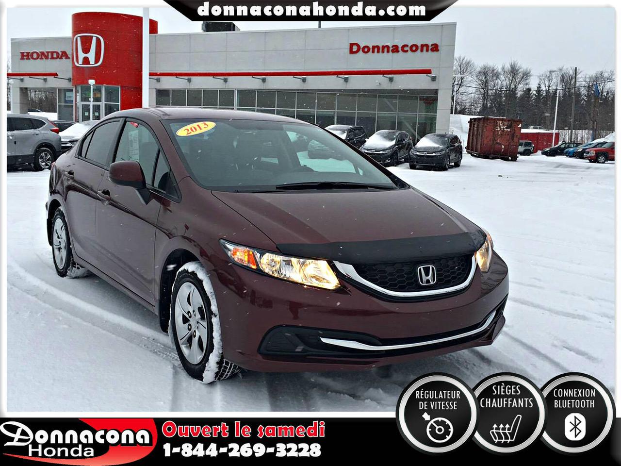 <a href=https://www.donnaconahonda.com/occasion/Honda-Civic-2013.html>https://www.donnaconahonda.com/occasion/Honda-Civic-2013.html</a>

DONNACONA HONDA, HONDA CIVIC LX 2013, TRANSMISSION MANUELLE, RÉGULATEUR DE VITESSE, CONNEXION BLUETHOOT, AIR CLIMATISÉ, SIÈGES CHAUFFANTS, VITRES TEINTÉES, ENJOLIVEURS DE ROUES ET BIEN PLUS ENCORE.
JAMAIS ACCIDENTÉ, FEMME PROPRIÉTAIRE, UNE SEULE PROPRIÉTAIRE, RAPPORT CARPROOF, INSPECTION CERTIFIÉE.
Pour plus de renseignements contactez lun de nos conseillers au 1-844-269-3228.