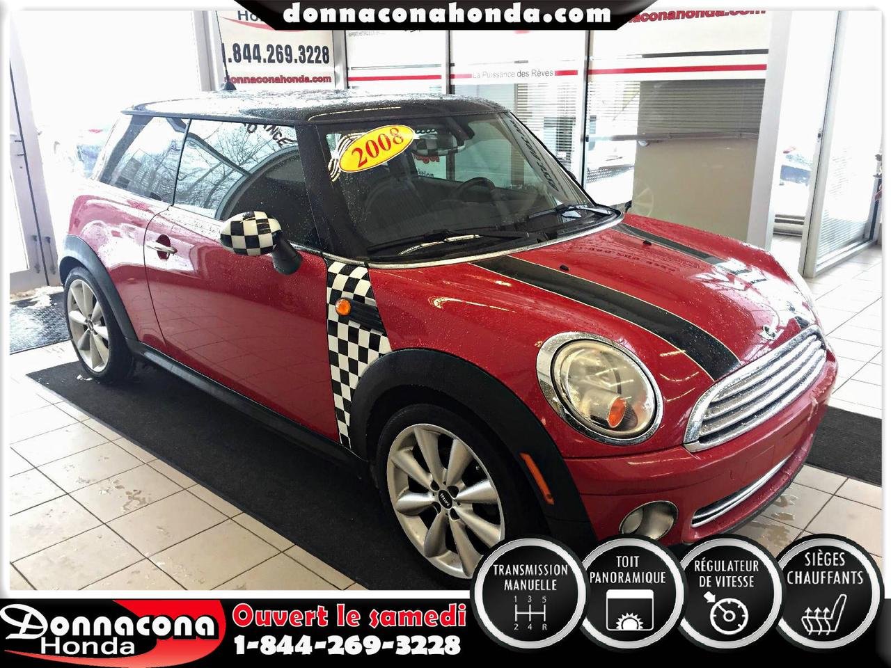 <a href=https://www.donnaconahonda.com/occasion/Mini-Cooper-2008.html>https://www.donnaconahonda.com/occasion/Mini-Cooper-2008.html</a>

DONNACONA HONDA, MINI COOPER CLASSIC 2008, RÉGULATEUR DE VITESSE, PHARES ANTIBROUILLARD, GROUPE ÉLECTRIQUE, CONNEXION BLUETHOOT, SIÈGES EN CUIR CHAUFFANTS, AIR CLIMATISÉ, JANTES EN ALLIAGE, VITRES TEINTÉES, TAPIS PROTECTEURS ET BIEN PLUS ENCORE.
FEMME PROPRIÉTAIRE, NON-FUMEUR, TRÈS PROPRE, STYLE RALLYE, RAPPORT CAPROOF, INSPECTION CERTIFIÉE.
Pour plus de renseignements contactez lun de nos conseillers au 1-844-269-3228.
