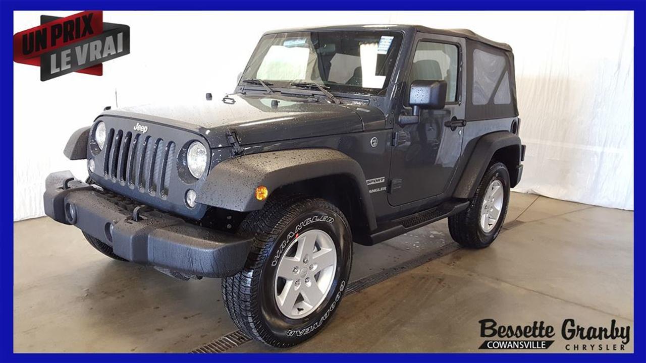 <a href=https://www.granbychrysler.com/occasion/Jeep-Wrangler-2017.html>https://www.granbychrysler.com/occasion/Jeep-Wrangler-2017.html</a>

Neuf, Radio Satellite, Air Climatisé  Des transactions sans tracas depuis 60 ans !  Notre politique : Un prix, le vrai.  *Financement rapide aux meilleurs taux de lindustrie  *1,2 et 3 chance au crédit disponible  Appelez-nous pour plus de détails!   Contactez-nous par Texto au numéro 450-859-2006.  ==Téléphonez-nous avant de vous déplacer afin de confirmer lemplacement et la disponibilité ==Tous les rabais sont déjà inclus dans le prix affiché (conquête/loyauté/boni au comptant/etc.)==Financement rapide==2e Chance au crédit disponible==Frais de préparation et de documentation (325$ neuf et 225$ occasion) en sus==Photos à titre indicatif==Le manufacturier ou le concessionnaire peuvent mettre fin à cette offre en tout temps==Vaste inventaire==