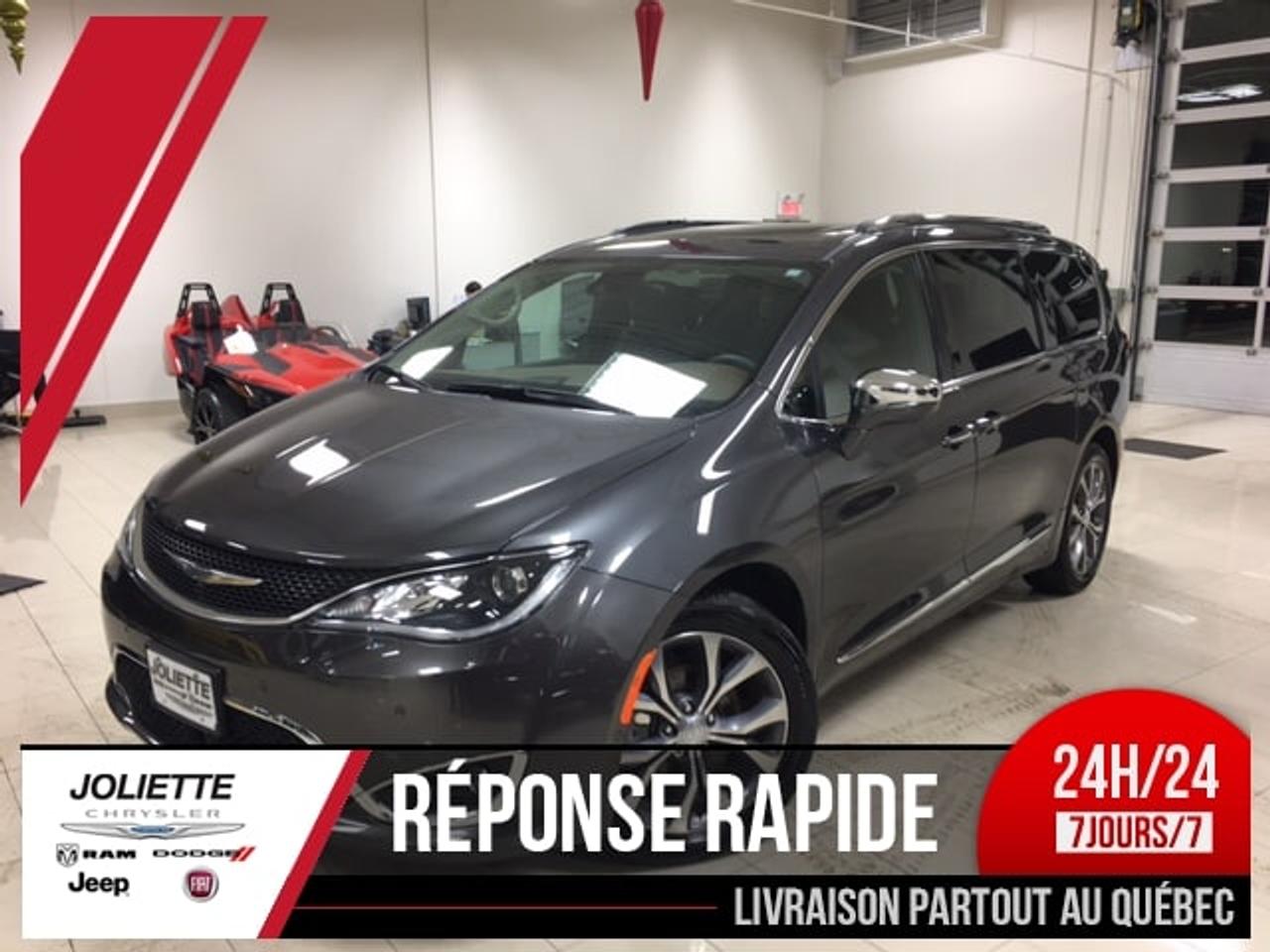 <a href=http://www.joliettedodge.com/occasion/Chrysler-Pacifica-2017.html>http://www.joliettedodge.com/occasion/Chrysler-Pacifica-2017.html</a>

GPS, CAMERA 360, ECRAN 8.4, DVD AVEC BLU-RAY, OUVERTURE DES PORTES ELECTRIQUE, SIEGE 1ER ET 2IEM RANGÉS CHAUFFANT, BLUETOOTH, DEMARREUR A DISTANCE, MIROIR ET VOLANT CHAUFFANT, TOIT OUVRANT Véhicule inspecté par un mécanicien professionnel certifiéCAA Québec. Le véhicule a été inspecté ET réparé. Notre concessionnaire offrele rapport Carproof et le kilométrage est certifié par notre machineultra-moderne de la concession. Grâce à des ententes exclusives, nousoffrons un financement à partir de 0.9% disponible et nous avons desspécialistes de 2ième et 3ième chance au crédit sur place avec plus de 30 ansdexpérience dans le domaine. Pré-approbation de crédit disponible! Nousreprenons les échanges de toutes marques et grâce à notre important réseau,nous offrons le maximum pour votre véhicule déchange! Avec plus de 30 ans en service, Joliette Dodge est encoreune entreprise familiale qui sait être à lécoute de ses clients. Cestpourquoi nous avons des avis moyen de 4.5 étoiles sur 5 à travers toute nosplate-forme confondu (Google, Facebook, Reviewsii). Nous sommes à seulement 25minutes de lest de Montréal et de Terrebonne au coin de lautoroute 158 et 31.Nous offrons un service de livraison de véhicule par remorque fermée à lagrandeur de la province. INFO rapide via TEXTO : 450-760-8834 Faite une demande internet ou appelez nous et voyez pourquoichez Joliette Dodge, Ça vaut le détour! Vous cherchez un 4X4 SUV « Truck » Jeepou encore même un camion diesel? www.joliettedodge.com cest plus de 300 véhicules disponibles! (Si vous habitez à plus de 50km de laconcession, avant de passer, renseignez-vous à un représentant sur lapossibilité dobtenir une carte dessence ou Tim Hortons si vous vous déplacezpour venir voir un véhicule). INFO TEXTO,24H/24, 7Jours/7: 450-760-8834 -- We alsospeak English! We are at 25 min of Montreal. Were a family owned business formore than 30 years. We have one of the highest ratings of customer satisfactionin Quebec. See it by yourself: Text us 7 days a week at 450-760-8834. Rapid response guaranteed! Joliette Dodge, Its worth the detour! Normal 0 21 false false false FR-CA X-NONE X-NONE /* Style Definitions */ table.MsoNormalTable {mso-style-name:Tableau Normal mso-tstyle-rowband-size:0 mso-tstyle-colband-size:0 mso-style-noshow:yes mso-style-priority:99 mso-style-parent: mso-padding-alt:0cm 5.4pt 0cm 5.4pt mso-para-margin-top:0cm mso-para-margin-right:0cm mso-para-margin-bottom:10.0pt mso-para-margin-left:0cm line-height:115% mso-pagination:widow-orphan font-size:11.0pt font-family:Calibri,sans-serif mso-ascii-font-family:Calibri mso-ascii-theme-font:minor-latin mso-hansi-font-family:Calibri mso-hansi-theme-font:minor-latin mso-fareast-language:EN-US}