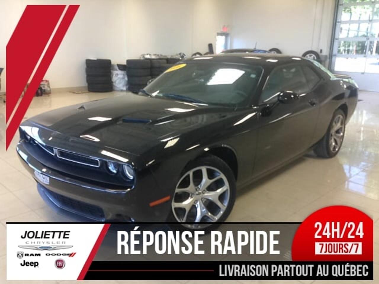 <a href=http://www.joliettedodge.com/occasion/Dodge-Challenger-2016.html>http://www.joliettedodge.com/occasion/Dodge-Challenger-2016.html</a>

AUTOMATIQUE, TOIT OUVRANT, CUIR, CONTRÔLE DE LA STABILITÉ ELECTRONIQUE, GROUPE ELECTRIQUE COMPLET(VITRES, PORTES MIROIRS), AIR CLIMATISÉ DUAL ZONE, RÉGULATEUR DE VITESSE, CHAUFFE-MOTEUR, SUSPENSION PERFORMANTE, VERROUILLAGE AUTOMATIQUE, DÉGIVREUR DE LUNETTE ARRIÈRE, SIÈGES VENTILÉS/CHAUFFANT, MIROIRS CHAUFFANT, VOLANT CHAUFFANT GAINÉ DE CUIR, ECRAN 8.4 POUCE TACTILE UCONNECT, CAMÉRA DE RECUL, PARKSENSE, BLUETOOTH, ENTRÉ SANS CLEF. GARANTIE BASE : 10 JUIN 2019 / 60 000 KM GARANTIE MOTOPROPULSEUR : 10 JUIN 2021 / 100 000 KM Véhicule inspecté par un mécanicien professionnel certifiéCAA Québec. Notre concessionnaireoffre le rapport dinspection, le Carproof et le kilométrage est certifié par notre machineultra-moderne de la concession. Grâce à des ententes exclusives, nous offrons un financement à partir de 0.9% disponible et nous avons des spécialistes de 2ième et 3ième chance au crédit sur place avec plus de 30 ans dexpérience dans le domaine. Pré-approbation de crédit disponible! Nous reprenons les échanges de toutes marques et grâce à notre important réseau, nous offrons le maximum pour votre véhicule déchange! Avec plus de 30 ans en service, Joliette Dodge est encore une entreprise familiale qui sait être à lécoute de ses clients. Cest pourquoi nous avons des avis moyen de 4.5 étoiles sur 5 à travers toute nos plate-forme confondu (Google, Facebook, Reviewsii). Nous sommes à seulement 25 minutes de lest de Montréal et de Terrebonne au coin de lautoroute 158 et 31. Nous offrons un service de livraison de véhicule par remorque fermée à la grandeur de la province. INFO rapide via TEXTO : 450-760-8834 Faite une demande internet ou appelez nous et voyez pourquoi chez Joliette Dodge, Ça vaut le détour! Vous cherchez un 4X4 SUV « Truck » Jeep ou encore même un camion diesel? www.joliettedodge.com cest plus de 300 véhicules disponibles! (Si vous habitez à plus de 50km de la concession, avant de passer, renseignez-vous à un représentant sur la possibilité dobtenir une carte dessence ou Tim Hortons si vous vous déplacez pour venir voir un véhicule). INFO TEXTO, 24H/24, 7Jours/7: 450-760-8834 -- We also speak English! We are at 25 min of Montreal. Were a family owned business for more than 30 years. We have one of the highest ratings of customer satisfaction in Quebec. See it by yourself: Text us 7 days a week at 450-760-8834. Rapid response guaranteed! Joliette Dodge, Its worth the detour!