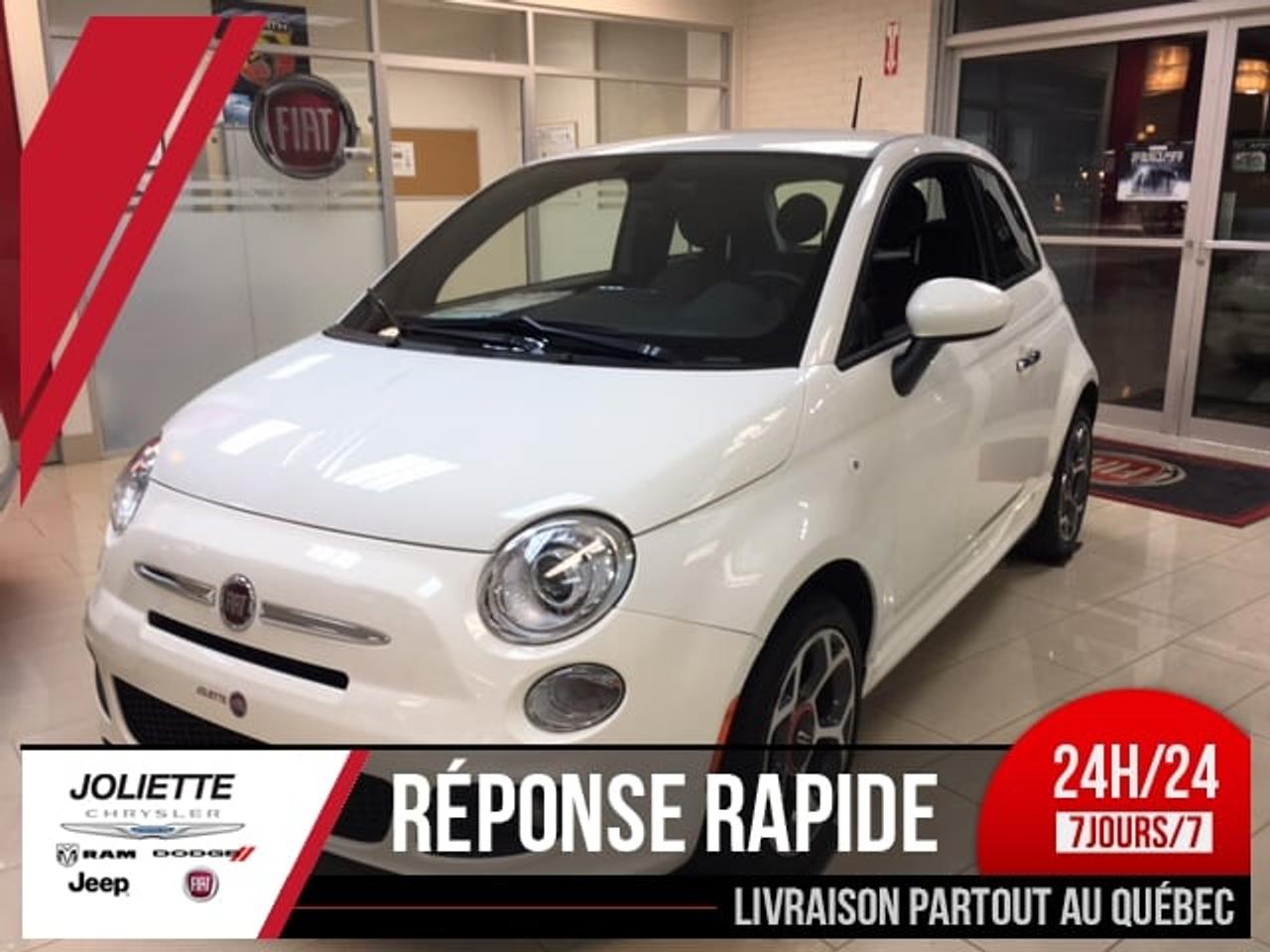 <a href=http://www.joliettedodge.com/occasion/Fiat-500-2016.html>http://www.joliettedodge.com/occasion/Fiat-500-2016.html</a>

11 500$ DE RABAIS! AIR CLIMATISÉE PORTES VITRES ÉLECTRIQUES RÉGULATEUR DE VITESSE et bcp plus! Modèle Sport avec ensemble confort et commodités. Sièges avant chauffants et radio satellite SiriusXM. CEST LA MÉGA LIQUIDATION FIAT 500 2016 CHEZ JOLIETTE FIAT! Pour de linformation rapide 7 jours sur 7, appelez ou textez Samantha au: 450-760-8834. Payez seulement 55$/ semaine tout inclus, 0$ comptant. Minimum 1500$ pour votre échange. Cest la dernière Fiat 500 Sport 2016 disponible et à ce prix, elle ne restera pas longtemps! br Profitez de notre service exceptionnel:Plusieurs représentants sur place tous les jours de semaine, de 9h a 21:00 !Grâce à notre important réseau, nous offrons le maximum pour votre véhicule déchange !Pré-abbrobation de crédit disponible!Obtenez 10% de rabais sur tous accessoires et/ou pièces en vous procurant un coupon rabais dans le centre des pièces!Plusieurs promotions Chrysler Dodge Jeep et Ram pour: employés de Bell Canada, Firestone, Cascades et plusieurs autres compagnies Appelez-nous pour savoir si vous êtes élligibles à un programme spéciale!