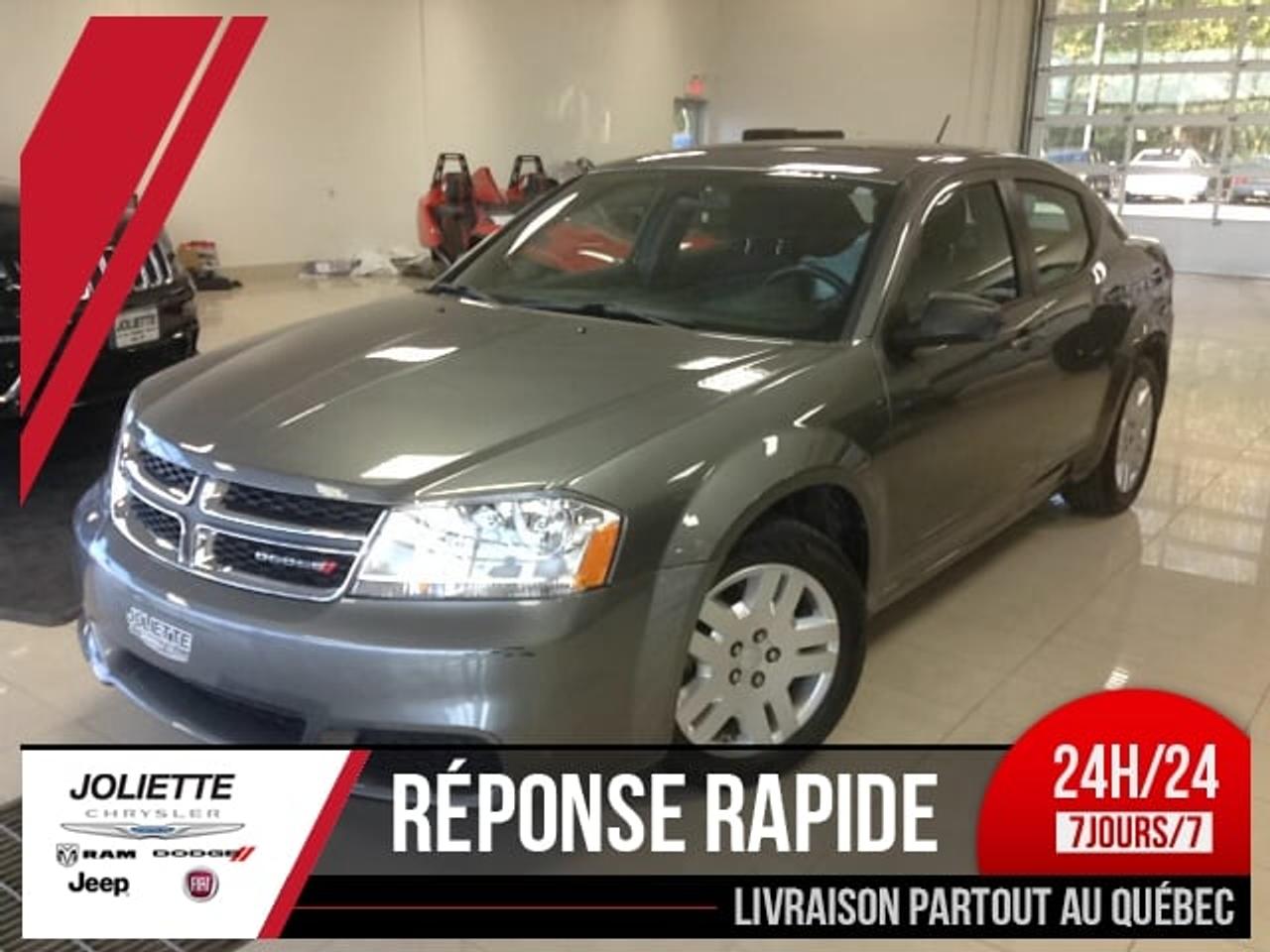 <a href=http://www.joliettedodge.com/occasion/Dodge-Avenger-2013.html>http://www.joliettedodge.com/occasion/Dodge-Avenger-2013.html</a>

PLANS OR 5 ANS / 100 000KM AUTOMATIQUE, AIR CLIMATISÉ, GROUPE ÉLECTRIQUE COMPLET ( VITRES,PORTES,MIROIRS ) CONTRÔLE DE STABILITÉ, MAG ORIGINE. PAYEZ 43$/SEM TX INCLUSES, 0$ COMPTANT. APPROBATION FACILE ET RAPIDE :) INFO 7J/7 VIA TEL OU TEXTO: 450-760-8834 BALANCE DE GARANTIE PROLONGÉE ( PLANS OR ) JUSQUAUX 19 AVRIL 2018 OU 100 000KM Véhicule inspecté par un mécanicien professionnel certifiéCAA Québec. Notre concessionnaireoffre le rapport dinspection, Carproof et le kilométrage est certifié par notre machineultra-moderne de la concession. Grâce à des ententes exclusives, nousoffrons un financement à partir de 0.9% disponible et nous avons desspécialistes de 2ième et 3ième chance au crédit sur place avec plus de 30 ansdexpérience dans le domaine. Pré-approbation de crédit disponible! Nousreprenons les échanges de toutes marques et grâce à notre important réseau,nous offrons le maximum pour votre véhicule déchange! Avec plus de 30 ans en service, Joliette Dodge est encoreune entreprise familiale qui sait être à lécoute de ses clients. Cestpourquoi nous avons des avis moyen de 4.5 étoiles sur 5 à travers toute nosplate-forme confondu (Google, Facebook, Reviewsii). Nous sommes à seulement 25minutes de lest de Montréal et de Terrebonne au coin de lautoroute 158 et 31.Nous offrons un service de livraison de véhicule par remorque fermée à lagrandeur de la province. INFO rapide via TEXTO : 450-760-8834 Faite une demande internet ou appelez nous et voyez pourquoichez Joliette Dodge, Ça vaut le détour! Vous cherchez un 4X4 SUV « Truck » Jeepou encore même un camion diesel? www.joliettedodge.com cest plus de 300 véhicules disponibles! (Si vous habitez à plus de 50km de laconcession, avant de passer, renseignez-vous à un représentant sur lapossibilité dobtenir une carte dessence ou Tim Hortons si vous vous déplacezpour venir voir un véhicule). INFO TEXTO, 24H/24, 7Jours/7: 450-760-8834 -- We alsospeak English! We are at 25 min of Montreal. Were a family owned business formore than 30 years. We have one of the highest ratings of customer satisfactionin Quebec. See it by yourself: Text us 7 days a week at 450-760-8834. Rapid response guaranteed! Joliette Dodge, Its worth the detour!