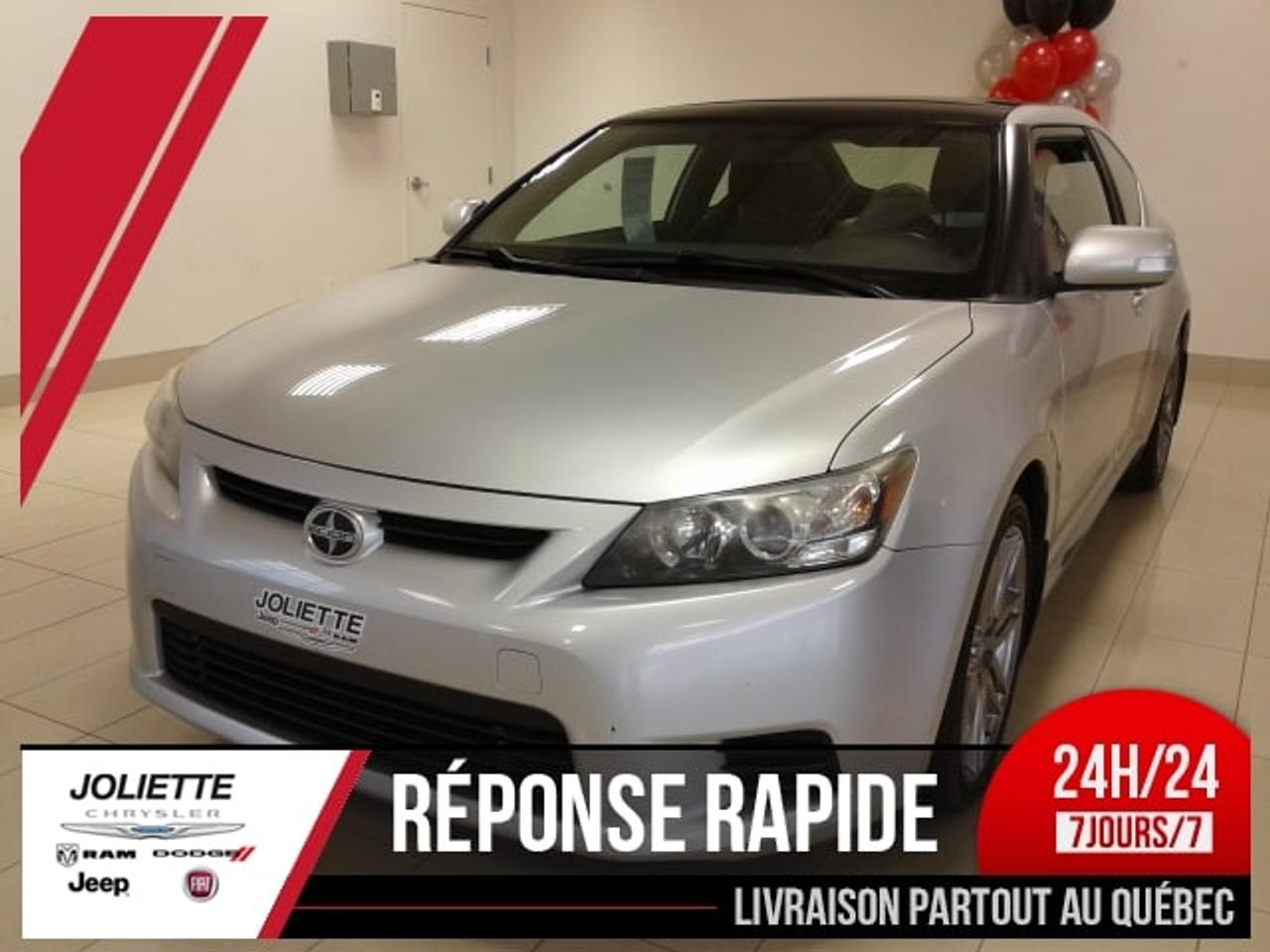 <a href=http://www.joliettedodge.com/occasion/Scion-tC-2011.html>http://www.joliettedodge.com/occasion/Scion-tC-2011.html</a>

Chez Joliette Dodge Chrysler Jeep Ram Fiat Pro Master, nos vehicules sont garanties, minutieusement inspectes en 150 points, rapport Car Proof et le kilometrage est certifie. Une tres grande selection de vehicules d occasion (usagee). De plus nous offrons differents plans de financement a taux avantageux. Echange acceptes de toutes marques. Obtenez la garantie du meilleurs prix au Quebec. Notre clientele vient de partout, Rive Nord, Rive Sud, Lanaudiere, Terrebonne, Repentigny, Le Gardeur, Laval, La Plaine, Lavaltrie, Mascouche, Rawdon, Trois Rivieres, Blainville et bien sur Montreal. Garantie prolongee disponible. Livraison rapide a la grandeur de la province.