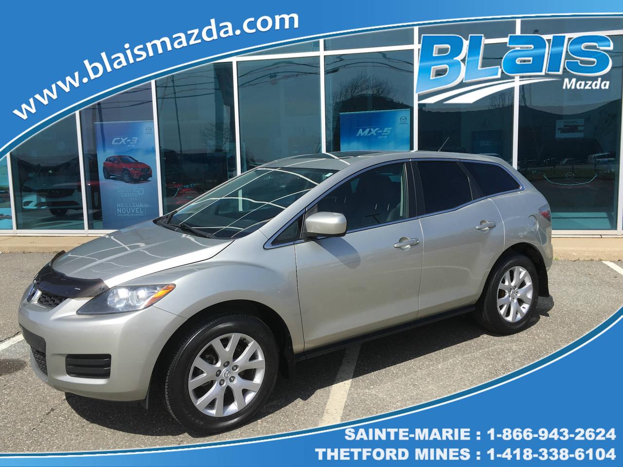<a href=https://www.blaismazda.com/occasion/Mazda-CX7-2007.html>https://www.blaismazda.com/occasion/Mazda-CX7-2007.html</a>

Blais Mazda est reconnu pour la qualité et linspection minutieuse de ses véhicules.
Nous offrons un inventaire très varié pour tout les budgets à des taux de financement très avantageux.  
Nous sommes toujours à la recherche de véhicules doccasion, de toutes marques et modèles, passez nous voir pour une évaluation gratuite de votre véhicule.