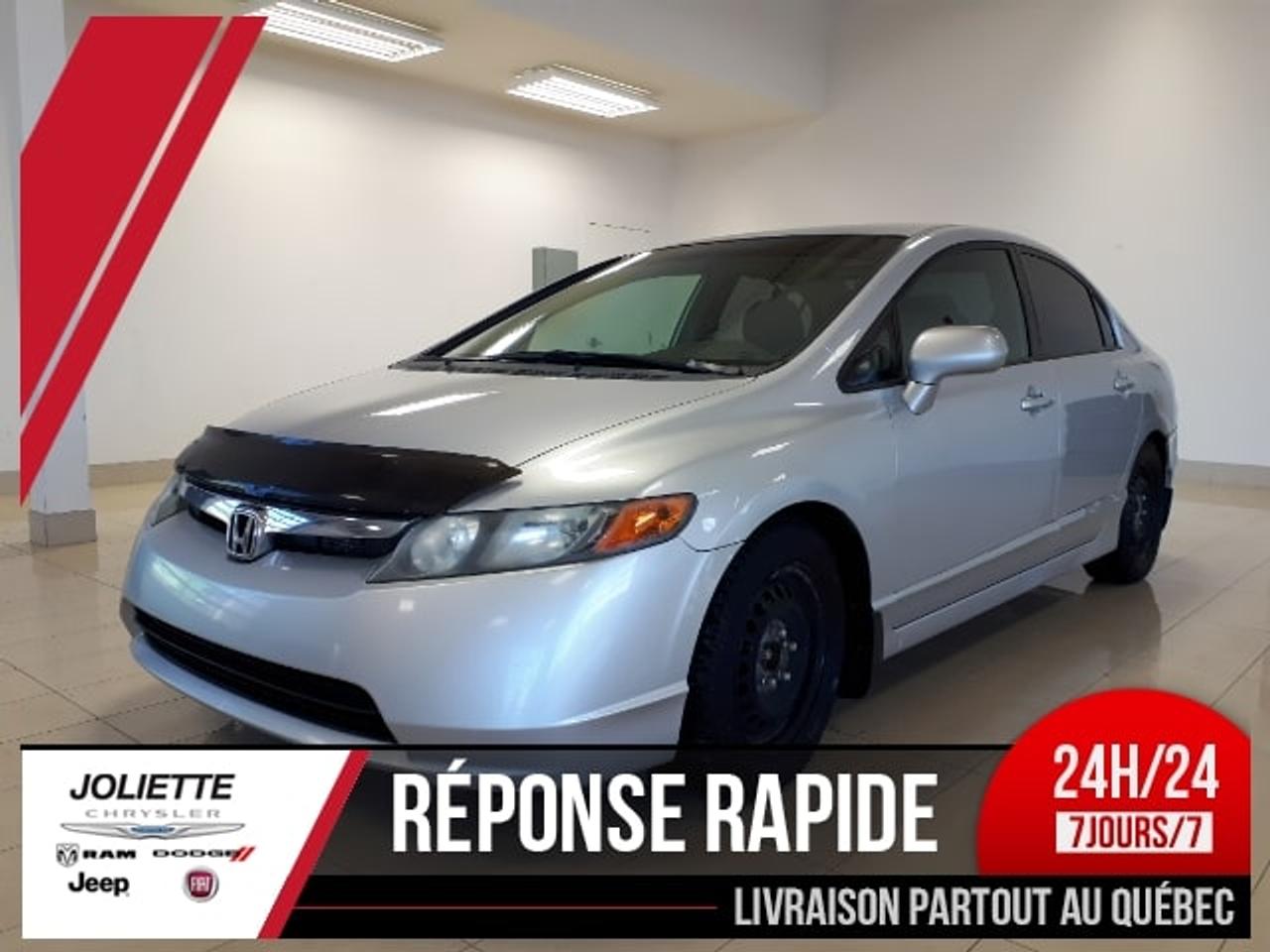 <a href=http://www.joliettedodge.com/occasion/Honda-Civic-2008.html>http://www.joliettedodge.com/occasion/Honda-Civic-2008.html</a>

4 PNEUS ÉTÉ AVEC MAGS DORIGINE ET 4 PNEUS DHIVER SUR RIMS,TAPIS HONDA CAOUTCHOUC, FREIN AVANT NEUF, JAMAIS ACCIDENTÉ, EN EXCELLENTE CONDITION. 4 PORTES. TOUTE FONCTIONNE BIEN. AIR CLIMATISÉ ET GROUPE ÉLECTRIQUE, RÉGULATEUR DE VITESSE. DEMANDER DAVE AU 514-717-1514