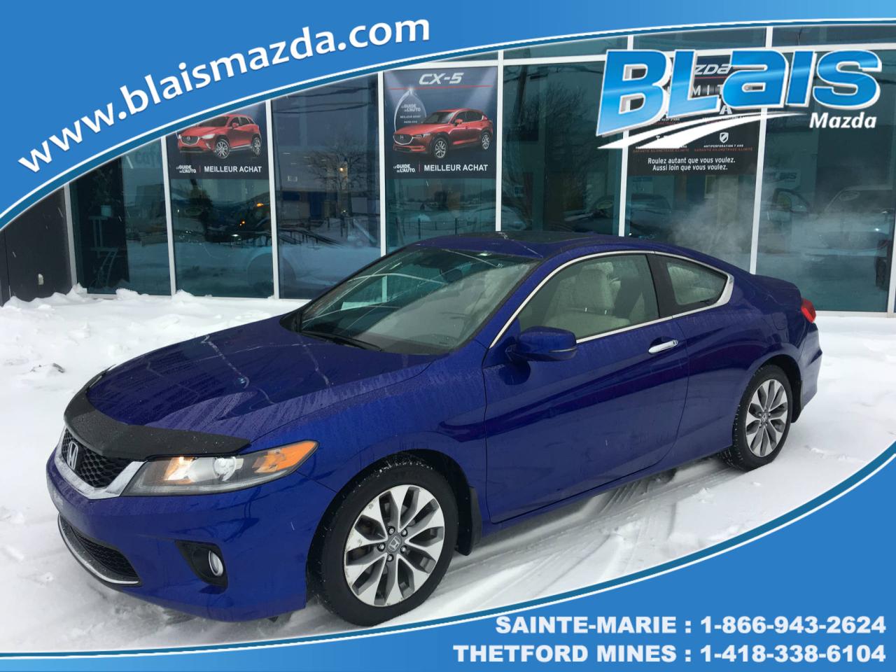 Used 2014 Honda Accord EX-L I4 2 portes avec Navi CVT for sale in Ste-Marie, QC