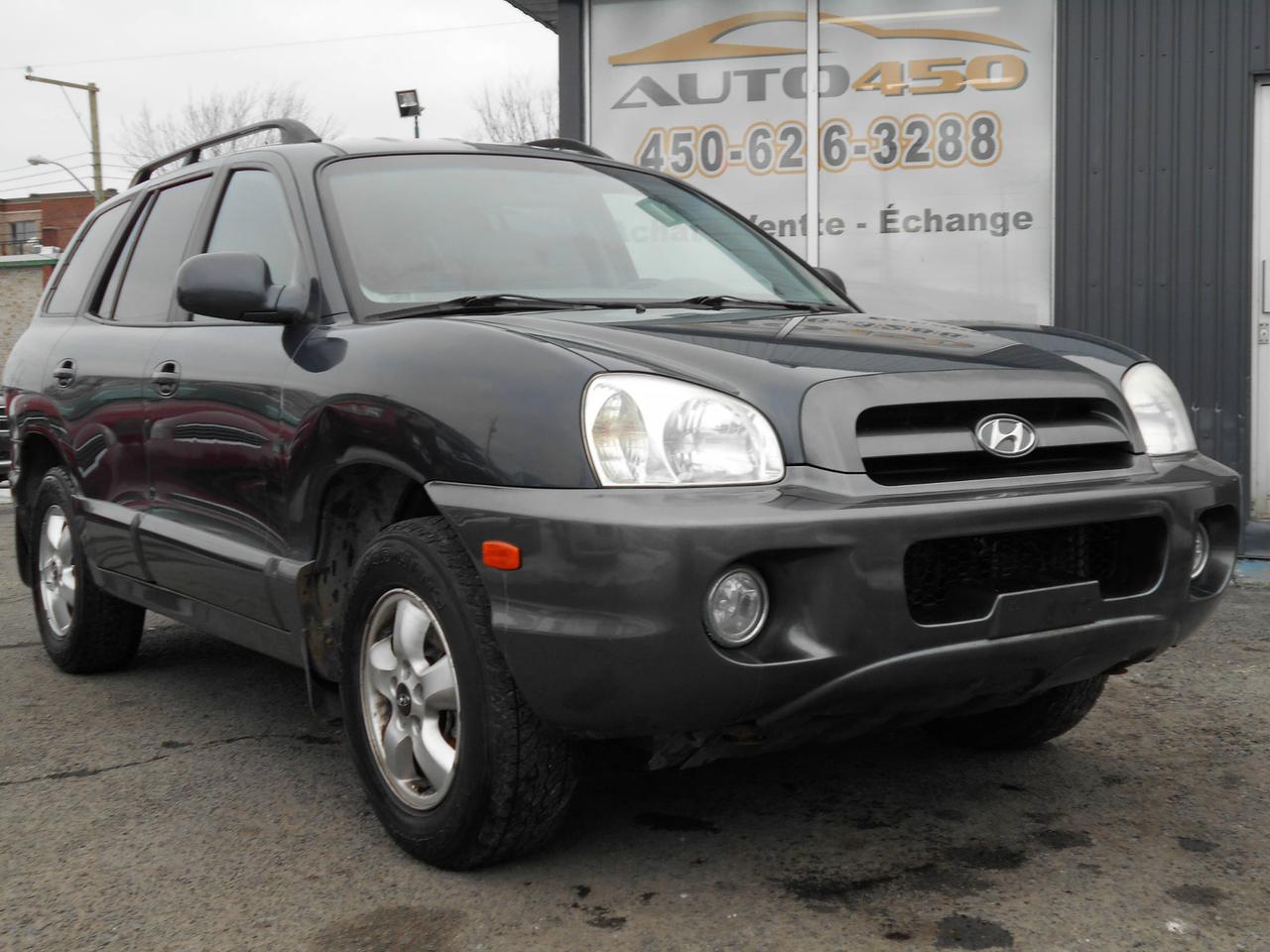 <a href=https://www.auto450.com/occasion/Hyundai-Santa_Fe-2006.html>https://www.auto450.com/occasion/Hyundai-Santa_Fe-2006.html</a>

HYUNDAI SANTA FE 2006 ***BAS KILOMÉTRAGE***MAGS***GROUPE ÉLECTRIQUE***
FINANCEMENT BANCAIRE ET MAISON 100% APPROUVÉ*** OUVERT 7 JOURS/5 SOIRS SEMAINE*** ***450-626-3288***
******************************************************************
***HYUNDAI SANTA FE 2006***
TRACTION AVANT
MOTEUR V6 2.7 LITRES
VITRES ÉLECTRIQUES
MIROIRS ÉLECTRIQUES
PORTES ÉLECTRIQUES
AIR CLIMATISÉ
JANTES EN ALLIAGE
RÉGULATEUR DE VITESSE
GROUPE ÉLECTRIQUE
***CONFORTABLE ET ÉCONOMIQUE***

******************************************************************
***FINANCEMENT BANCAIRE ET MAISON 100% APPROUVÉ ET GARANTIE PROLONGÉE DISPONIBLE***
******************************************************************
AUTO 450*** 950 boulevard ste-foy à longueuil,québec, J4K 1V9 ***450-626-3288 ***facebook (auto 450)***par courriel au : info@auto450.com***financement: 1ere, 2e et 3e chance au crédit et garantie disponible***plusieurs autres véhicules de disponible***ouvert 7 jours sur 7***lundi au vendredi de 9h à 20h et samedi et dimanche de 10h à 16h** *Bien que nous nous efforcions autant que possible dassurer lexactitude de ces données, nous ne sommes pas responsables de toute erreur ou omission contenue dans cette page.**
HONDA TOYOTA BMW AUDI VOLKSWAGEN TURBO MERCEDES NISSAN GM PICKUP RAM 1500
F150 JEEP FORD DODGE CHRYSLER PRET RABAIS CRÉDIT ÉCHANGE UBER

MOT CLEFS; HONDA TOYOTA BMW AUDI VOLKSWAGEN TURBO MERCEDES NISSAN GM PICKUP RAM 1500 F150 JEEP FORD DODGE CHRYSLER PRET RABAIS CRÉDIT ÉCHANGE EXPORT EXPORTATION BAS KILOMÉTRAGE 1 SEUL PROPRIO CARPROOF JAMAIS ACCIDENTÉ SPORT TURBO PERFORMANCE 4X4 LIQUIDATION CERTIFIÉ TAXI UBER AUTO450 ZONE LONGUEUIL ST-HBERT BROSSARD MONTREAL BOUCHERVILLE INSPECTION BAS PRIX

Garantie

D - Garantie légale uniquement