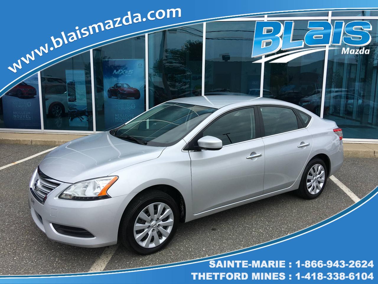 <a href=https://www.blaismazda.com/occasion/Nissan-Sentra-2014.html>https://www.blaismazda.com/occasion/Nissan-Sentra-2014.html</a>

Blais Mazda est reconnu pour la qualité et linspection minutieuse de ses véhicules.
Nous offrons un inventaire très varié pour tout les budgets à des taux de financement très avantageux.  
Nous sommes toujours à la recherche de véhicules doccasion, de toutes marques et modèles, passez nous voir pour une évaluation gratuite de votre véhicule.