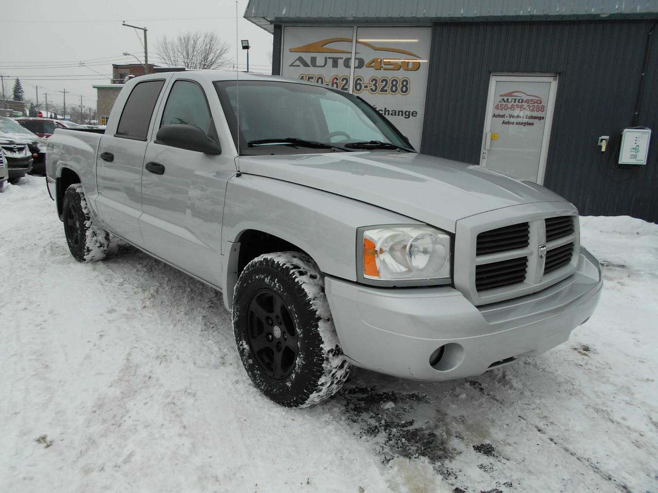 <a href=https://www.auto450.com/occasion/Dodge-Dakota-2006.html>https://www.auto450.com/occasion/Dodge-Dakota-2006.html</a>

DODGE DAKOTA 2006 ***4X4***V8 MAGNUM***

***FINANCEMENT MAISON DISPONIBLE***


FINANCEMENT BANCAIRE ET MAISON 100% APPROUVÉ*** 7 JOURS/5 SOIRS SEMAINE*** ***450-626-3288***
___________________________________

DODGE DAKOTA 2006***4x4*** AVEC UNE TRANSMISSION AUTOMATIQUE, UN MOTEUR 8 CYLINDRES DE 4.7 LITRES ***MA***, 4 PORTES, 5 PASSAGERS, TRÈS FIABLE ET PUISSANT!!!! AIR CLIMATISÉ, RADIO CD, PORTES, VITRES, MIROIRS ÉLECTRIQUES ***JANTES EN ALUMINIUM *** RÉGULATEUR DE VITESSES!!!!*** VÉHICULE EN BONNE CONDITION!!!*** 

***FINANCEMENT BANCAIRE ET MAISON 100% APPROUVÉ ET GARANTIE PROLONGÉE DISPONIBLE***
___________________________________

AUTO 450*** 950 boulevard ste-foy à longueuil,québec, J4K 1V9 ***1 855 616-9535 ***facebook (auto 450)***par courriel au : ventes@auto450.com***financement: 1ere, 2e et 3e chance au crédit et garantie disponible***plusieurs autres véhicules de disponible***ouvert 7 jours sur 7***lundi au vendredi de 9ham à 21hpm et samedi et dimanche de 10ham à 16hpm** **Bien que nous nous efforcions autant que possible dassurer lexactitude de ces données, nous ne sommes pas responsables de toute erreur ou omission contenue dans cette page.**VISA/MASTERCARD/AMEX ET INTERACT ACCEPTÉ**

MOT CLEFS; HONDA TOYOTA BMW AUDI VOLKSWAGEN TURBO MERCEDES NISSAN GM PICKUP RAM 1500 F150 JEEP FORD DODGE CHRYSLER PRET RABAIS CRÉDIT ÉCHANGE EXPORT EXPORTATION BAS KILOMÉTRAGE 1 SEUL PROPRIO CARPROOF JAMAIS ACCIDENTÉ SPORT TURBO PERFORMANCE 4X4 LIQUIDATION CERTIFIÉ TAXI UBER AUTO450 ZONE LONGUEUIL ST-HBERT BROSSARD MONTREAL BOUCHERVILLE INSPECTION BAS PRIX