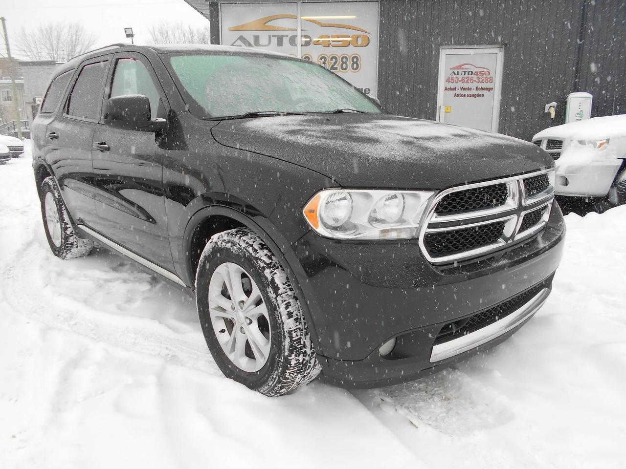 <a href=https://www.auto450.com/occasion/Dodge-Durango-2011.html>https://www.auto450.com/occasion/Dodge-Durango-2011.html</a>

DODGE DURANGO SXT 2011 ***4X4*** 1 SEUL PROPRIO / AUCUN DOSSIER DE DOMMAGE CARPROOF 

***8 PASSANGERS*** FINANCEMENT BANCAIRE ET MAISON 100% APPROUVÉ*** 7 JOURS/5 SOIRS SEMAINE*** 450-626-3288

DODGE DURANGO SXT ***2011***, TRANSMISSION AUTOMATIQUE, 4 ROUES MOTRICES, MOTEUR 6 CYLINDRES DE 3.6 LITRES, 4 PORTES, 8 PASSAGERS, BEAU LOOK!! TRÈS ÉQUIPÉ!!! BLEUTOOTH,  AIR CLIMATISÉ, VITRES, MIROIRS ET PORTES ÉLECTRIQUES, COMMANDES AUDIO AU VOLANT, RADIO CD/MP3 AVEC DISQUE DUR INTERNE AVEC SIRIUS ET PRISE USB ET AUXILIAIRE, RÉGULATEUR DE VITESSE, VITRES TEINTÉES ET DÉMARREUR ET DÉVERROUILLAGE À DISTANCE!!! ***CAMÉRA DE RECUL*** FAITE VITE.. TRÈS PROPRE!!!


***FINANCEMENT BANCAIRE ET MAISON 100% APPROUVÉ ET GARANTIE PROLONGÉE DISPONIBLE***

AUTO 450*** 950 boulevard ste-foy à longueuil,québec, J4K 1V9 ***450-6  26-3288 ***facebook (auto 450)***par courriel au : info@auto450.com***financement: 1ere, 2e et 3e chance au crédit et garantie disponible***plusieurs autres véhicules de disponible***ouvert 7 jours sur 7***lundi au vendredi de 10h à 20h et samedi et dimanche de 10h à 16h** **Bien que nous nous efforcions autant que possible dassurer lexactitude de ces données, nous ne sommes pas responsables de toute erreur ou omission contenue dans cette page.**

MOT CLEFS; HONDA TOYOTA BMW AUDI VOLKSWAGEN TURBO MERCEDES NISSAN GM PICKUP RAM 1500 F150 JEEP FORD DODGE CHRYSLER PRET RABAIS CRÉDIT ÉCHANGE EXPORT EXPORTATION BAS KILOMÉTRAGE 1 SEUL PROPRIO CARPROOF JAMAIS ACCIDENTÉ SPORT TURBO PERFORMANCE 4X4 LIQUIDATION CERTIFIÉ  TAXI UBER AUTO450 ZONE LONGUEUIL ST-HBERT BROSSARD MONTREAL BOUCHERVILLE INSPECTION BAS PRIX