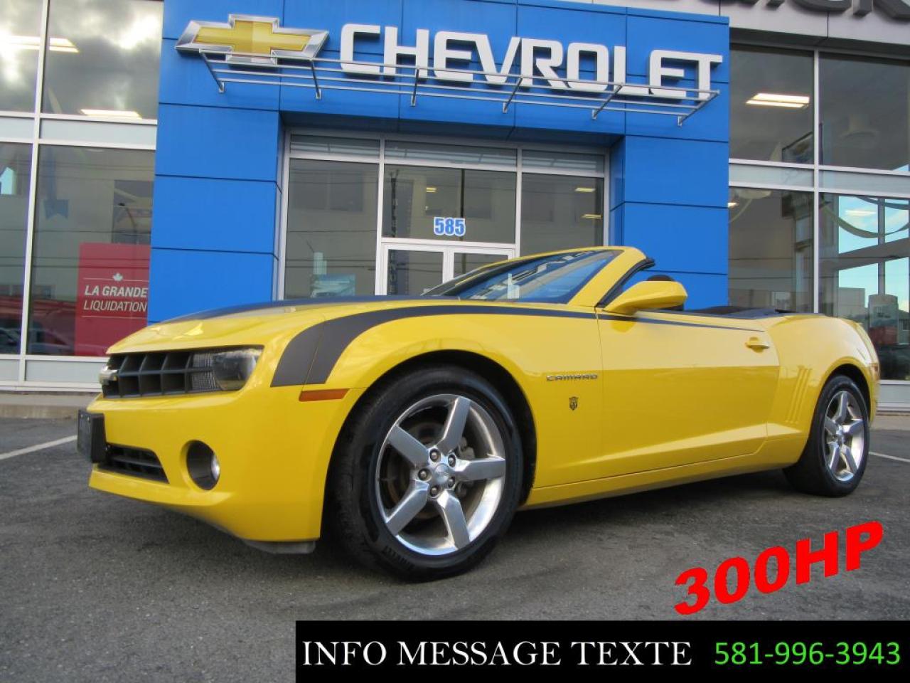 Used 2012 Chevrolet Camaro Convertible, Lt for sale in Ste-Marie, QC