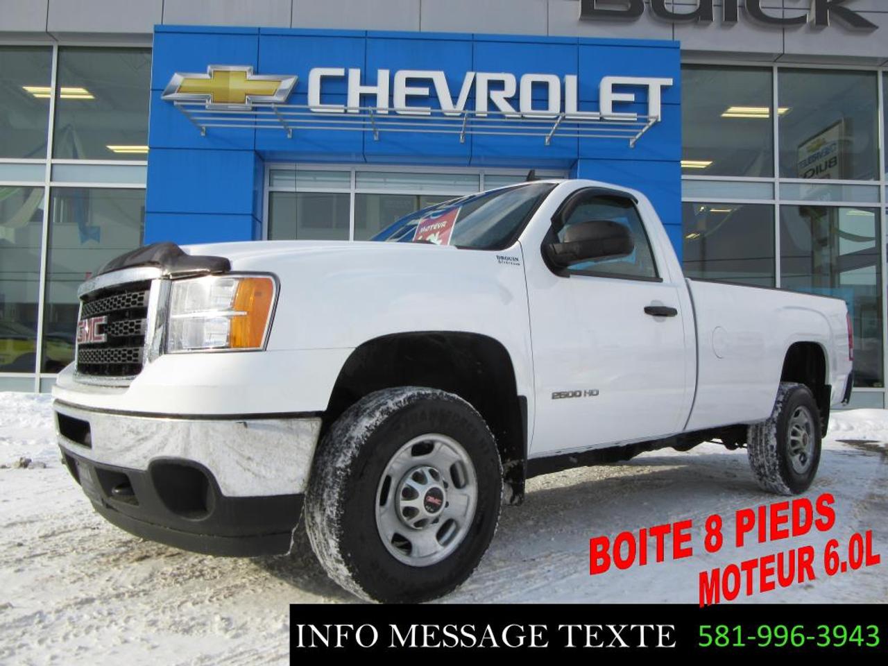 <a href=https://www.drouinetfreres.com/occasion/GMC-Sierra_2500-2012.html>https://www.drouinetfreres.com/occasion/GMC-Sierra_2500-2012.html</a>

6.0L 4x4, BOITE 8 PIEDS, VÉHICULE INSPECTÉ ET CERTIFIÉ, GARANTIE GM 3 MOIS OU 5 000Km, FINANCEMENT SUR PLACE AVEC TAUX TRES AVANTAGEUX. Contactez-nous par MESSAGE TEXTE au 581-996-3943, pour plus dinformation.