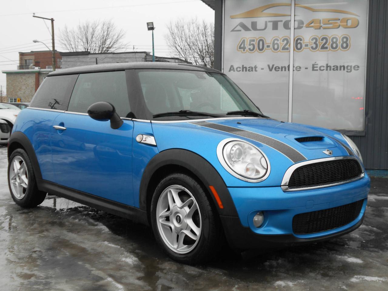 <a href=https://www.auto450.com/occasion/Mini-Cooper_S-2009.html>https://www.auto450.com/occasion/Mini-Cooper_S-2009.html</a>

***FINANCEMENT BANCAIRE ET MAISON 100% APPROUVÉ*** 
***OUVERTS 7 JOURS/5 SOIRS SEMAINE ***450-626-3288***
___________________________________

*** VÉHICULE TOUT ÉQUIPÉ ***

***MINI COOPER S 2009*** 
INTÉRIEUR EN CUIR
AIR CLIMATISÉ
TOIT OUVRANT PANORAMIQUE
MOTEUR TURBO
TRANSMISSION AUTOMATIQUE
PORTES ÉLECTRIQUES
VITRES ÉLECTRIQUES
MIROIRS ÉLECTRIQUES
DÉVERROUILLAGE À DISTANCE
JANTES EN ALLUMINIUM (MAGS)
RADIO CD
RÉGULATEUR DE VITESSE
TRÈS PROPRE ET TRÈS BIEN ÉQUIPÉ!!!! 
VÉHICULE EN TRÈS CONDITION!!!

***FINANCEMENT BANCAIRE ET MAISON 100% APPROUVÉ ET GARANTIE PROLONGÉE DISPONIBLE***

***1e, 2e, 3e, 4e CHANCE AU CRÉDIT***

**MEMBRE DE LAMVOQ**
___________________________________

AUTO 450*** 950 Boulevard Ste-Foy à Longueuil,Québec, J4K 1V9 ***450-626-3288 ***Facebook: AUTO 450***par courriel au : ventes@auto450.com***financement: 1ere, 2e et 3e chance au crédit et garantie disponible***plusieurs autres véhicules de disponibleS***ouvertS 7 jours sur 7***lundi au vendredi de 9h00 à 21h00 et samedi et dimanche de 10h00 à 16h00** **Bien que nous nous efforcions autant que possible dassurer lexactitude de ces informations, nous ne sommes pas responsables de toute erreur ou omission contenue dans cette page.**VISA/MASTERCARD/AMEX ET INTERACT ACCEPTÉES**

MOT CLEFS; HONDA TOYOTA BMW AUDI VOLKSWAGEN TURBO MERCEDES NISSAN GM PICKUP RAM 1500 F150 JEEP FORD DODGE CHRYSLER PRET RABAIS CRÉDIT ÉCHANGE EXPORT EXPORTATION BAS KILOMÉTRAGE 1 SEUL PROPRIO CARPROOF JAMAIS ACCIDENTÉ SPORT TURBO PERFORMANCE 4X4 LIQUIDATION CERTIFIÉ TAXI UBER AUTO450 ZONE LONGUEUIL ST-HBERT BROSSARD MONTREAL BOUCHERVILLE INSPECTION BAS PRIX