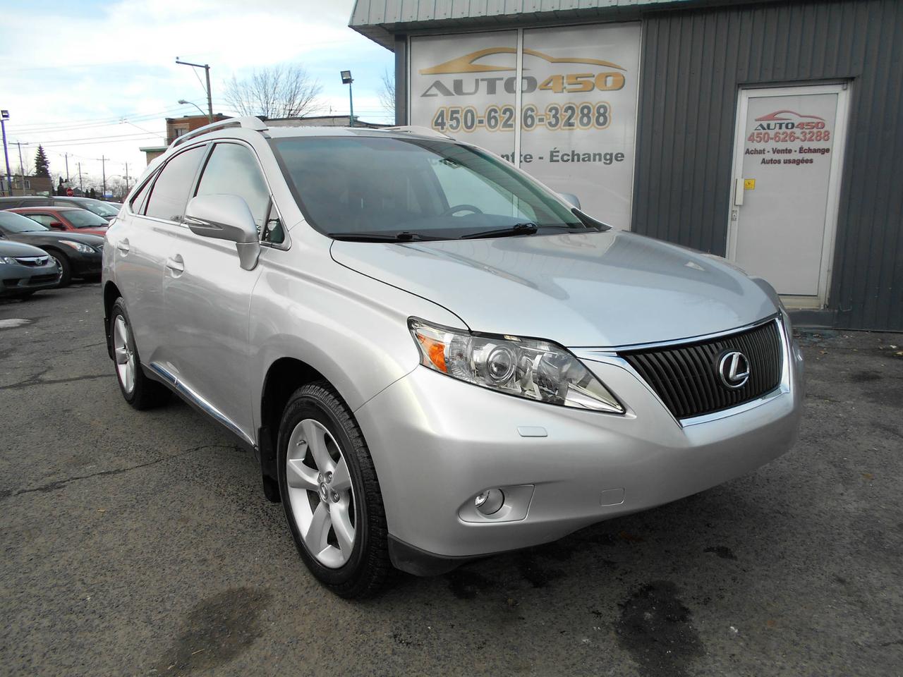<a href=https://www.auto450.com/occasion/Lexus-RX_350-2010.html>https://www.auto450.com/occasion/Lexus-RX_350-2010.html</a>

***FINANCEMENT BANCAIRE ET MAISON 100% APPROUVÉ*** 
***OUVERTS 7 JOURS/5 SOIRS SEMAINE ***450-626-3288***
___________________________________

*** VÉHICULE 4X4 TRÈS LUXUEUX ***

***LEXUS RX-350 2010 *** 
TRANSMISSION AUTOMATIQUE
4 ROUES MOTRICES
INTÉRIEUR EN CUIRE
TOIT OUVRANT EN VERRE
JANTES EN ALUMINIUM (MAGS)
AIR CLIMATISÉ
SIÈGES CHAUFFANTS
SIÈGES REFROIDISSANTS 
PORTES ÉLECTRIQUES
VITRES ÉLECTRIQUES
MIROIRS ÉLECTRIQUES
SIÈGES MÉMOIRES ÉLECTRIQUES
DÉVERROUILLAGE À DISTANCE
OUVERTURE DU COFFRE À DISTANCE
DÉMARRAGE SANS CLÉ
COMMANDES AU VOLANT
RADIO CD/MP3
BLUETOOTH
MOTEUR V6 DE 3.5 LITRES
4 PORTES/ 5 PASSAGERS
RÉGULATEUR DE VITESSE
PHARES ANTIBROUILLARDS 
TRÈS BIEN ÉQUIPÉ!!!! 
VÉHICULE EN BONNE CONDITION!!!

***FINANCEMENT BANCAIRE ET MAISON 100% APPROUVÉ ET GARANTIE PROLONGÉE DISPONIBLE***

***1e, 2e, 3e, 4e CHANCE AU CRÉDIT***

**MEMBRE DE LAMVOQ**
___________________________________

AUTO 450*** 950 Boulevard Ste-Foy à Longueuil,Québec, J4K 1V9 ***450-626-3288 ***Facebook: AUTO 450*** Par courriel au : ventes@auto450.com ***financement: 1ere, 2e et 3e chance au crédit et garantie disponible*** Plusieurs autres véhicules disponibles***Ouverts 7 jours sur 7***Lundi au vendredi de 9h00 à 21h00 et samedi et dimanche de 10h00 à 16h00*** **Bien que nous nous efforcions autant que possible dassurer lexactitude de ces informations, nous ne sommes pas responsables de toute erreur ou omission contenue dans cette page. ***VISA/MASTERCARD/AMEX ET INTERACT ACCEPTÉES***

MOT CLEFS; HONDA TOYOTA BMW AUDI VOLKSWAGEN TURBO MERCEDES NISSAN GM PICKUP RAM 1500 F150 JEEP FORD DODGE CHRYSLER PRET RABAIS CRÉDIT ÉCHANGE EXPORT EXPORTATION BAS KILOMÉTRAGE 1 SEUL PROPRIO CARPROOF JAMAIS ACCIDENTÉ SPORT TURBO PERFORMANCE 4X4 LIQUIDATION CERTIFIÉ TAXI UBER AUTO450 ZONE LONGUEUIL ST-HBERT BROSSARD MONTREAL BOUCHERVILLE INSPECTION BAS PRIX