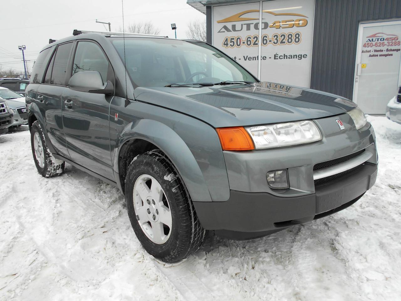 <a href=https://www.auto450.com/occasion/Saturn-Vue-2005.html>https://www.auto450.com/occasion/Saturn-Vue-2005.html</a>

SATURN VE ***2005*** ***4X4*** ***V6***
FINANCEMENT BANCAIRE ET MAISON 100% APPROUVÉ*** OUVERT 7 JOURS/5 SOIRS SEMAINE*** ***450-876-0948***
******************************************************************

***SATURN VUE 2005*** TRANSMISSION AUTOMATIQUE,  MOTEUR 6 CYLINDRES DE 3.5 LITRES, 4 PORTES ***AIR CLIMATISÉ RADIO CD/MP3, VITRES, MIROIRS ET PORTES ÉLECTRIQUES ***VITRES TEINTÉES*** JANTES EN ALUMINIUM DE 17POUCES ***4X4*** VÉHICULE ROBUSTE ET TRÈS FIABLE!!!! ***5 PASSAGERS***
******************************************************************
***FINANCEMENT BANCAIRE ET MAISON 100% APPROUVÉ ET GARANTIE PROLONGÉE DISPONIBLE***
******************************************************************
AUTO 450*** 390 boulevard ste-foy à longueuil,québec, J4K 1V9 ***450-626-3288 ***facebook (auto 450)***par courriel au : info@auto450.com***financement: 1ere, 2e et 3e chance au crédit et garantie disponible***plusieurs autres véhicules de disponible***ouvert 7 jours sur 7***lundi au vendredi de 9h à 20h et samedi et dimanche de 10h à 16h** *Bien que nous nous efforcions autant que possible dassurer lexactitude de ces données, nous ne sommes pas responsables de toute erreur ou omission contenue dans cette page.**

BUICK ENCLAVE GMC ACADIA
HONDA TOYOTA BMW AUDI VOLKSWAGEN TURBO MERCEDES NISSAN GM PICKUP RAM 1500
F150 JEEP FORD DODGE CHRYSLER PRÊT RABAIS CRÉDIT ÉCHANGE