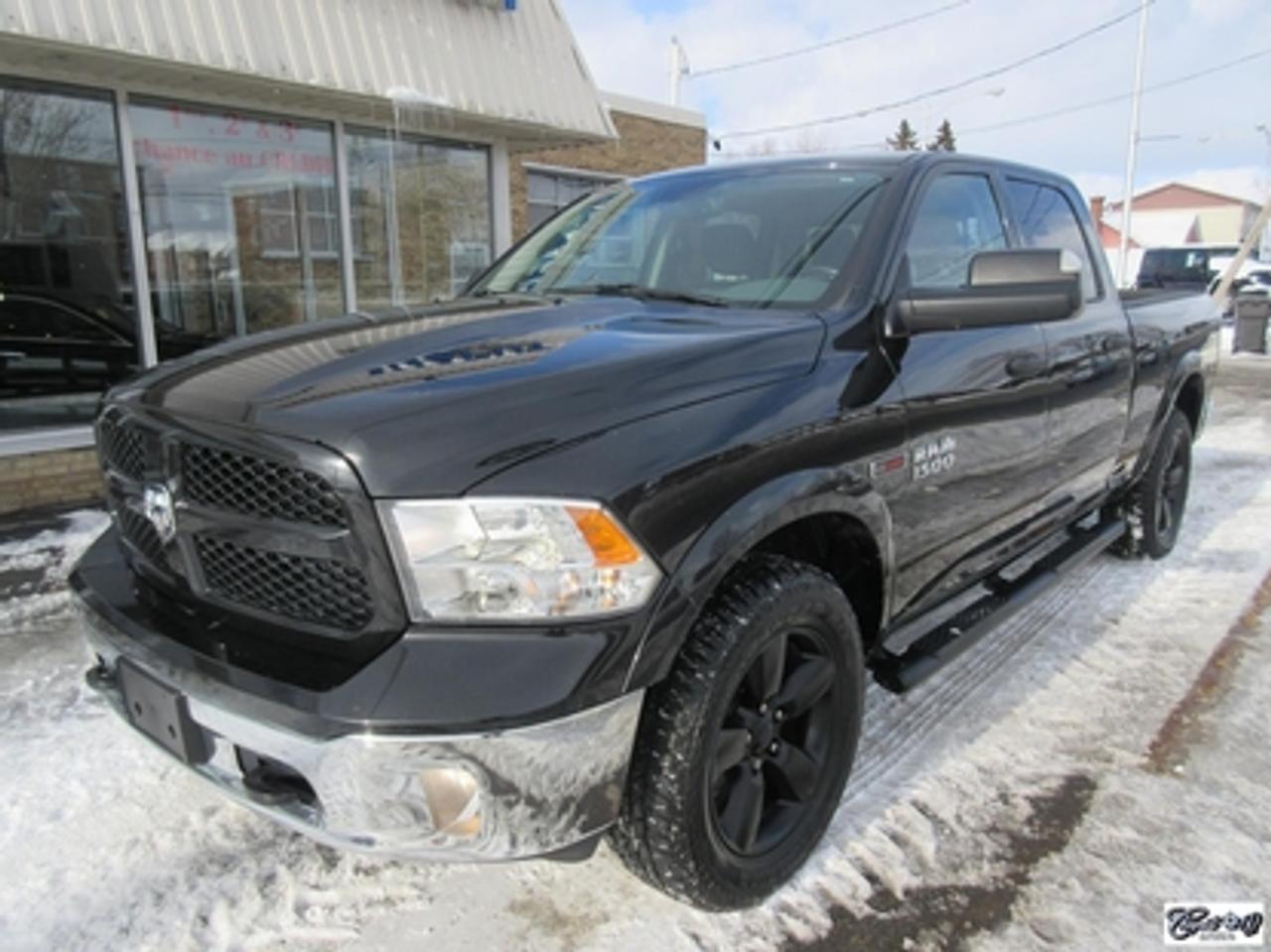 <a href=https://www.autoaubaine.com/RAM-1500-c7013266.html>https://www.autoaubaine.com/RAM-1500-c7013266.html</a>

RAM 1500 Outdoorsman Crew Ecodiesel 2016\n\nRégulateur de vitesse, Essuie-glaces intermittents, Anti-démarreur, Freins ABS, Contrôle de stabilité, Coussin gonflable conducteur, Démarreur à distance, Lecteur MP3, Chauffe-moteur, Miroirs chauffants, Portes électriques, Sièges électriques, Tachymètre, Vitres électriques, Air climatisé, Commandes audio au volant, Sièges arrières rabattables, Sièges chauffants, Volant ajustable, Marchepieds, Tapis protecteurs, Vitres teintées, Attelage remorque, Radio satellite, Ordinateur de bord, Caméra de recul, Radio AM/FM, Direction assistée, Télédéverrouillage, Rétroviseurs électriques, Jantes en alliage, Antipatinage, Phares antibrouillards, Coussins gonflables, Verrous de sécurité pour enfants, Système de surveillance de la pression des pneus, Miroirs ajustables de lintérieur, Sièges baquets, Technologie Bluetooth intégrée, Port USB, Volant chauffant\n\nECODIESEL, 4 pneus neufs 20 YOKOHAMA GEOLANDER A/T G015 4 saisons valident pour lhiver, caméra de recul, bluetooth, volant et sièges chauffants, système de son ALPINE, plateaux de chargement, siège conducteur électrique, dem. à distance,  A/C, gr.électrique, CREWCAB, miroirs de remorquage, contrôleur de freins électriques dorigine, ratio différentiel de 3.92, linex,  écran tactile 8.4 pouces, marchepieds tubulaires noirs et +++.  Très bien entretenu, traité antirouille, un très beau camion!!!  Carproof disponible, AUCUN ACCIDENT...

BALANCE DE GARANTIE RAM JUSQUAU 18 AVRIL 2021 OU 100000 KM SUR GR. MOTOPROPUSLEUR!!!


 *****TEXTOS BIENVENUE 514 707-4090***** 

CHAPUT AUTO CONCESSIONNAIRE CHRYSLER JEEP RAM À VARENNES DEPUIS PLUS DE 65 ANS. TOUS NOS VÉHICULES SONT INSPECTÉS, RÉPARÉS ET GARANTIS. FINANCEMENT RAPIDE SUR PLACE 2 IÈME ET 3 IÈME CHANCE AU CRÉDIT, AUCUN CAS REFUSÉ. WWW.CHAPUTOCCASION.COM SBELLEMARE@CHAPUTAUTOMOBILE.COM


*****OUVERT LE SAMEDI DE 10H À 16H*****