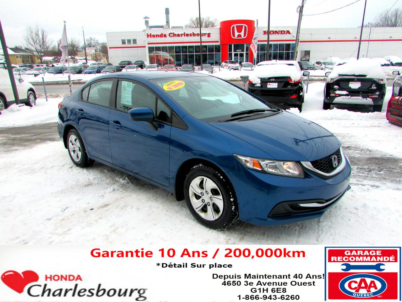 <a href=https://www.hondacharlesbourg.com/occasion/Honda-Civic-2014.html>https://www.hondacharlesbourg.com/occasion/Honda-Civic-2014.html</a>

Évitez les problèmes!               
l inspection multipoints effectuée par notre spécialistes Certifié Honda!
Rapport d historique Carproof disponible sur tout linventaire
Le véhicule possède une balance de garantie jusquau 30-03-2019 ou 100 000 km ainsi que la garantie 10 ans 200,000 km disponible! 
Tout équipé! bluetooth, bancs chauffants, groupe électrique, air climatisé et plus! 
Conduisez la voiture la plus vendue au Canada!
Pour trouver les meilleurs prix sur les véhicules d occasion, passez nous voir dès aujourd hui chez Honda Charlesbourg.