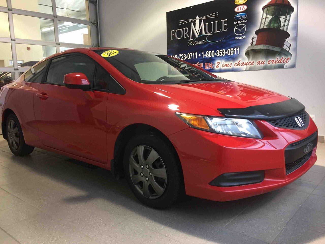 <a href=https://www.autoaubaine.com/Honda-Civic-c6960475.html>https://www.autoaubaine.com/Honda-Civic-c6960475.html</a>

Honda Civic Cpe EX 2012\n\nRégulateur de vitesse, Toit ouvrant, Essuie-glaces intermittents, Anti-démarreur, Freins ABS, Contrôle de stabilité, Coussin gonflable conducteur, Coussins gonflables latéraux, Lecteur CD, Lecteur MP3, Portes électriques, Vitres électriques, Air climatisé, Lampes de lecture arrière, Volant ajustable, Moonroof, Tapis protecteurs, Volant gainé de cuir, Phares automatiques, Rétroviseur électrique, Direction assistée, Rétroviseurs chauffants, Coussins gonflables arrière pour la tête, Sièges tissu, Freins à disque, Antipatinage, Sièges baquets, Technologie Bluetooth intégrée, Aluminium, Climatisation\n\nPOUR LE PLUS GRAND CHOIX À UN SEUL ENDROIT, LE MEGA CENTRE DE LUSAGÉ DANS LEST DU QUÉBEC. COUVRANT LA GRANDE RÉGION DE RIMOUSKI, MATANE, MONT-JOLI, RIVIÈRE-DU-LOUP, STE-ANNE DES MONTS, MATAPÉDIA,GASPÉSIE... CONTACTEZ-NOUS SANS FRAIS AU 1-877-864-3666 LIVRAISON PARTOUT AU QUÉBEC.