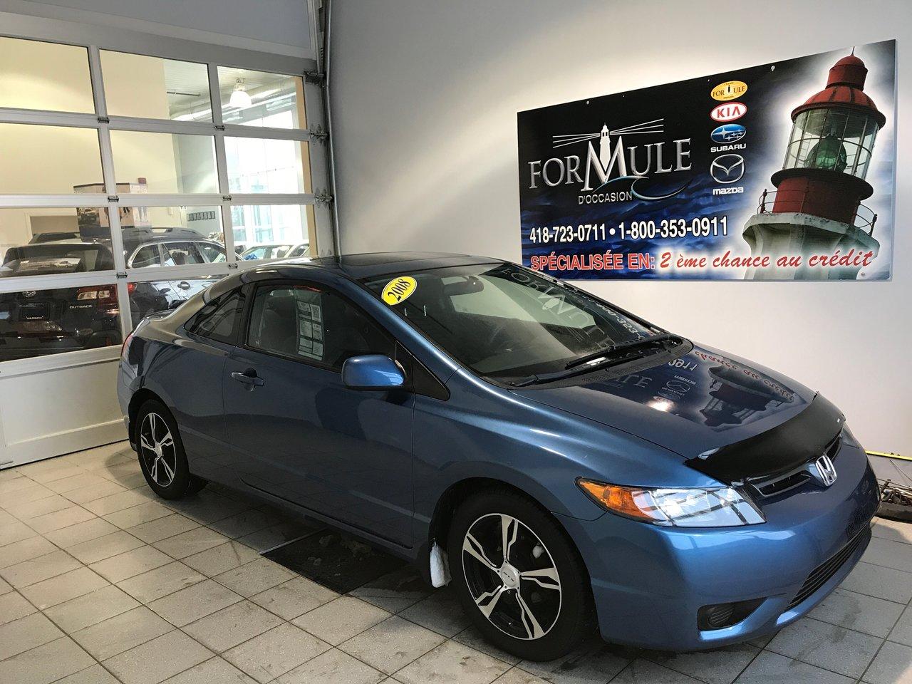 <a href=https://www.autoaubaine.com/Honda-Civic-c6949657.html>https://www.autoaubaine.com/Honda-Civic-c6949657.html</a>

Honda Civic Cpe LX 2008\n\nRégulateur de vitesse, Toit ouvrant, Essuie-glaces intermittents, Anti-démarreur, Freins ABS, Coussin gonflable conducteur, Coussins gonflables latéraux, Lecteur CD, Lecteur MP3, Portes électriques, Vitres électriques, Air climatisé, Lampes de lecture arrière, Volant ajustable, Tapis protecteurs, Rétroviseur électrique, Direction assistée, Rétroviseurs chauffants, Coussins gonflables arrière pour la tête, Sièges tissu, Sièges baquets, Aluminium, Climatisation\n\nPOUR LE PLUS GRAND CHOIX À UN SEUL ENDROIT, LE MEGA CENTRE DE LUSAGÉ DANS LEST DU QUÉBEC. COUVRANT LA GRANDE RÉGION DE RIMOUSKI, MATANE, MONT-JOLI, RIVIÈRE-DU-LOUP, STE-ANNE DES MONTS, MATAPÉDIA,GASPÉSIE... CONTACTEZ-NOUS SANS FRAIS AU 1-877-864-3666 LIVRAISON PARTOUT AU QUÉBEC.