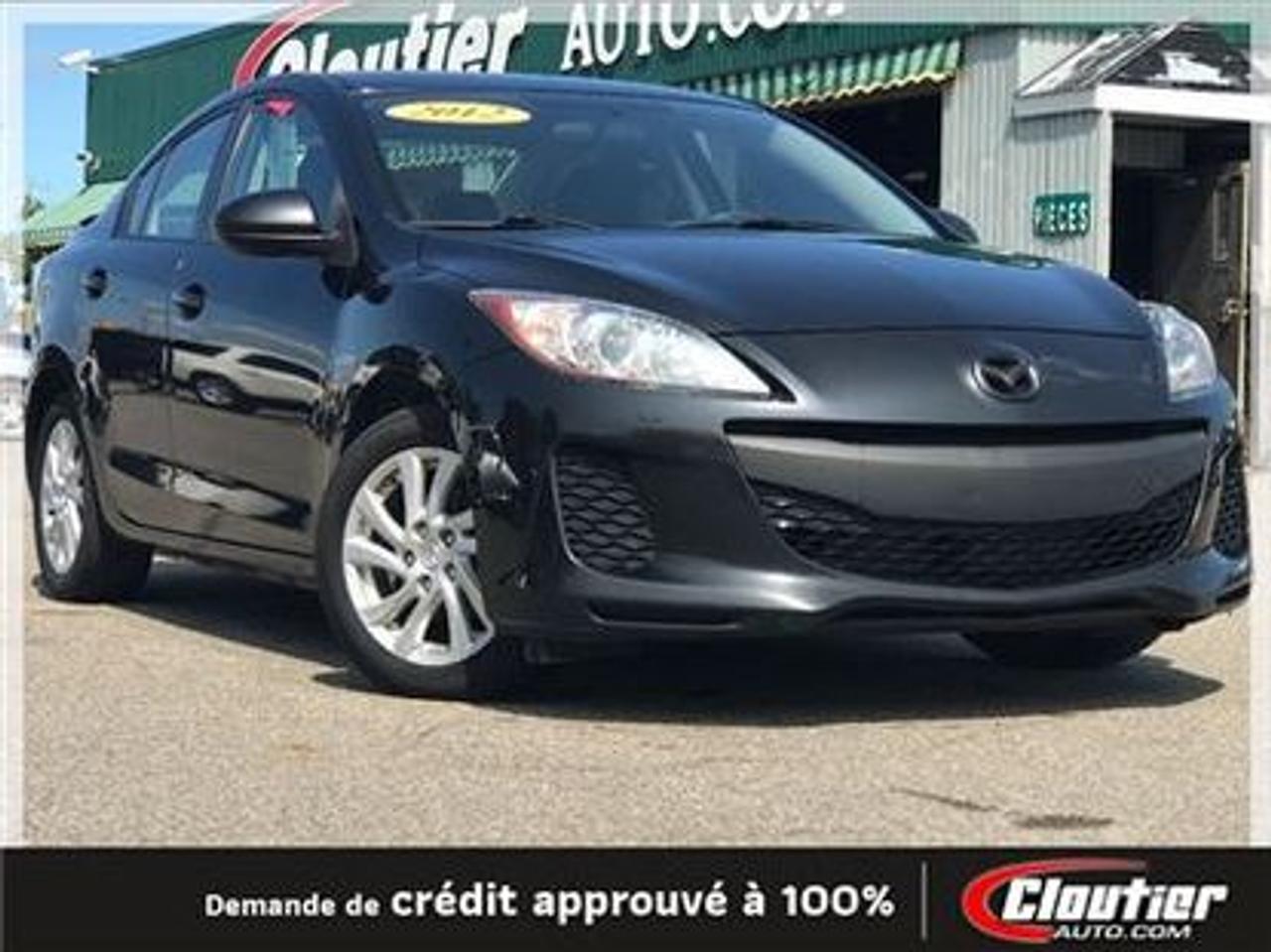 <a href=https://www.autoaubaine.com/Mazda-3-c6940831.html>https://www.autoaubaine.com/Mazda-3-c6940831.html</a>

Superbe Mazda 3 2012 manuelle, Bluetooth, jantes aluminium, vitres électriques, régulateur de vitesse et beaucoup plus encore venez en faire lessai vous serez charmé !!   Financement disponible sur place ou en ligne au www.cloutierauto.com, taux dintérêt avantageux à partir de 3.9 %. 1ere, 2ème, 3ème et 4ème chance de crédit disponible. Livraison disponible à la grandeur du Québec.   Cloutier automobile, en affaire depuis 1993, vous offre une expérience dachat agréable et motivante. Une équipe de travail dynamique vous accueillera avec le sourire pour vous offrir une expérience dachat de qualité professionnelle et transparente. Au plaisir de vous conter parmi notre fidèle clientèle.    Financement disponible sur place au meilleur taux du marché. Commercial et crédit-bail bienvenue. 1ere, 2e et 3e chance au crédit, spécialiste sur place! Nous sommes ouverts le samedi de 10h à 15h. Cloutier auto.com est une entreprise familiale possédant une excellente réputation depuis plus de 30ans dans la région de la Mauricie. Nos véhicules sont soigneusement inspectés et nettoyés par nos techniciens qualifiés. Avant de changer de véhicule, venez rencontrer notre équipe!    Cloutier auto vous offre la qualité et le service depuis maintenant 25 ans. Nous détenons un vaste inventaire de véhicules doccasions de qualité, garanties et soigneusement inspectés. Un rapport CARPROOF est inclus pour tous nos véhicules.     Notre succursale de Trois-Rivières, située à 1 heure de Montréal et Québec, 45 minutes de Victoriaville et Drummondville, 30 minutes de Shawinigan et 15 minutes de Bécancour vous offre également le service de livraison partout au Québec.     NOUS SOMMES OUVERTS 6 JOURS SUR 7. PRÉSENTEZ-VOUS DIRECTEMENT EN SUCCRUSALE OU PRENEZ RENDEZ-VOUS VIA EMAIL OU PAR TÉLÉPHONE.     Nous offrons un financement bâti sur mesure pour vous permettre dobtenir les meilleurs taux disponibles. Que ce soit pour un 1ière, 2e ou 3e chance au crédit, nous avons le meilleur taux pour vous.     FINANCEMENT APPROUVÉ À 100%     Vous avez un véhicule déchange ?     Nhésitez pas à soumettre une demande dévaluation sur notre site internet (cloutierauto.com) et nous vous ferons parvenir une soumission rapide. Nous avons les outils les plus performants pour nous permettre dévaluer votre véhicule sur place et à distance.     Avant de changer votre véhicule, venez nous rencontrer pour vous rendre compte de la différence que nous offrons.   Visit cloutierauto.com TO SEE OUR PROMOTIONS OF THE MONTH.     Cloutier auto has offered great and service for25 years. We have a large used car inventory of quality, warranty and carefully inspected. A CARPROOF report is included for all our vehicles.     Our dealer in Trois-Rivières, is located 1 hour from Montreal and Quebec City, 45 minutes from Victoriaville and Drummondville, 30 minutes from Shawinigan and 15 minutes from Bécancour. We also offer delivery service throughout Quebec.     WE ARE OPENED 6 DAYS OUT OF 7. GET DIRECTLY IN SUCCRUSALE OR SEND US AN EMAIL OR GIVE US A PHONE CALL.     We offer tailored financing to help you get the best available rates. Whether for a 1st 2nd or 3rd chance to credit, we have the best rates for you.     FINANCING APPROVED 100%     Do you have an exchange vehicle?     Do not hesitate to submit an evaluation request on our website (cloutierauto.com) and we will send you a quick quote. We have the most powerful tools to allow us to evaluate your vehicle in person and remotely.     Before you change your vehicle, come and meet us to see the difference we offer.