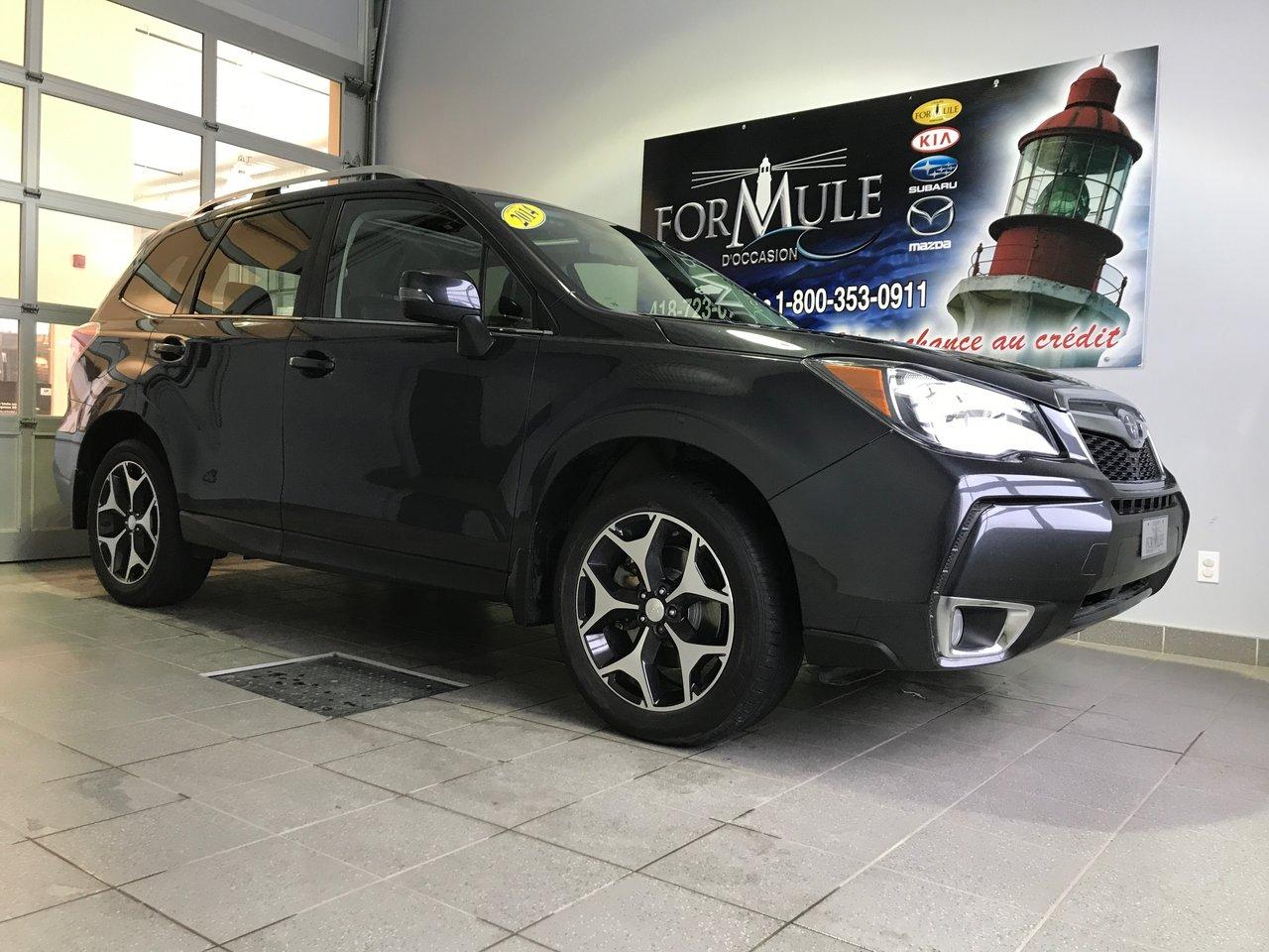 <a href=https://www.autoaubaine.com/Subaru-Forester-c7019363.html>https://www.autoaubaine.com/Subaru-Forester-c7019363.html</a>

Subaru Forester Xt Touring 2014\n\nRégulateur de vitesse, Toit ouvrant, Essuie-glaces intermittents, Anti-démarreur, Freins ABS, Contrôle de stabilité, Coussin gonflable conducteur, Coussins gonflables latéraux, Lecteur CD, Lecteur MP3, Vitres électriques, Air climatisé, Intérieur en cuir, Sièges chauffants, Volant ajustable, Moonroof, Tapis protecteurs, Caméra de recul, Volant gainé de cuir, Phares automatiques, Rétroviseur électrique, Direction assistée, Rétroviseurs chauffants, Siège à réglage électrique, Coussins gonflables arrière pour la tête, Sièges tissu, Siège conducteur - soutien lombaire, Freins à disque, Sièges chauffants - Avant, Jantes en alliage, Antipatinage, Phares antibrouillards, Verrous de sécurité pour enfants, Sièges baquets, Technologie Bluetooth intégrée, Cache bagages, Aluminium, Climatisation\n\nPOUR LE PLUS GRAND CHOIX À UN SEUL ENDROIT, LE MEGA CENTRE DE LUSAGÉ DANS LEST DU QUÉBEC. COUVRANT LA GRANDE RÉGION DE RIMOUSKI, MATANE, MONT-JOLI, RIVIÈRE-DU-LOUP, STE-ANNE DES MONTS, MATAPÉDIA,GASPÉSIE... CONTACTEZ-NOUS SANS FRAIS AU 1-877-864-3666 LIVRAISON PARTOUT AU QUÉBEC.