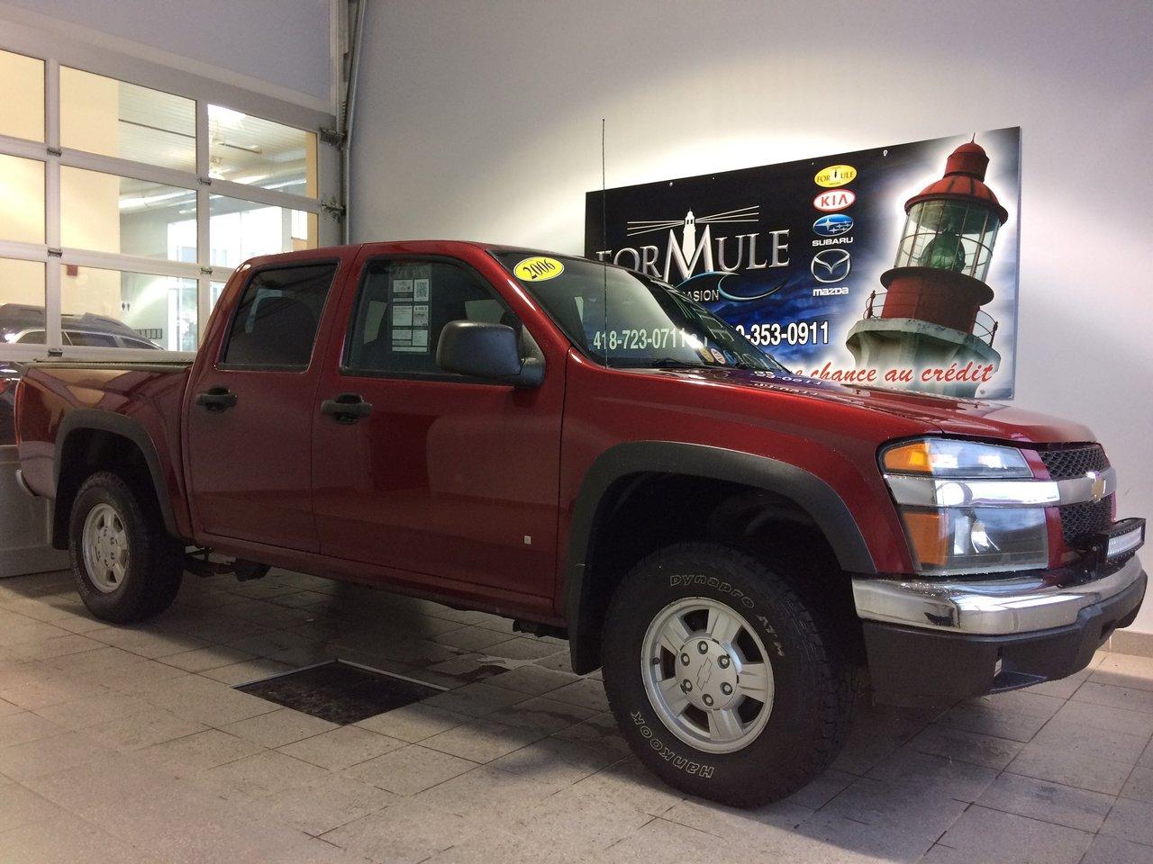 <a href=https://www.autoaubaine.com/Chevrolet-Colorado-c6965227.html>https://www.autoaubaine.com/Chevrolet-Colorado-c6965227.html</a>

Chevrolet Colorado  2006\n\nRégulateur de vitesse, Essuie-glaces intermittents, Anti-démarreur, Freins ABS, Coussin gonflable conducteur, Lecteur CD, Portes électriques, Vitres électriques, Air climatisé, Lampes de lecture arrière, Volant ajustable, Tapis protecteurs, Attelage remorque, Phares automatiques, Rétroviseur électrique, Direction assistée, Siège conducteur - soutien lombaire, Freins à disque, Verrous de sécurité pour enfants, Climatisation\n\nPOUR LE PLUS GRAND CHOIX À UN SEUL ENDROIT, LE MEGA CENTRE DE LUSAGÉ DANS LEST DU QUÉBEC. COUVRANT LA GRANDE RÉGION DE RIMOUSKI, MATANE, MONT-JOLI, RIVIÈRE-DU-LOUP, STE-ANNE DES MONTS, MATAPÉDIA,GASPÉSIE... CONTACTEZ-NOUS SANS FRAIS AU 1-877-864-3666 LIVRAISON PARTOUT AU QUÉBEC.