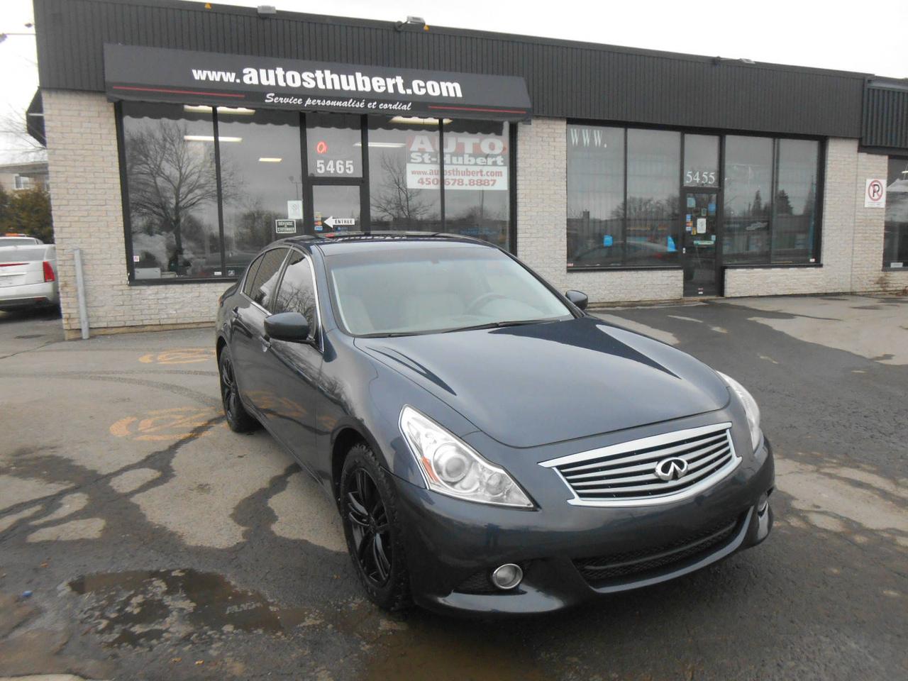 <a href=https://www.autoaubaine.com/Infiniti-G37X-c7024194.html>https://www.autoaubaine.com/Infiniti-G37X-c7024194.html</a>

VÉHICULE SITUÉ AU 5465 BOUL. COUSINEAU, SAINT-HUBERT, J3Y 3L1 450-678-8887 FINANCEMENT DISPONIBLE @ PARTIR DE 74$/SEMAINE.
INIFINITI G37X 2010, TRANSMISSION AUTOMATIQUE, 147 000 KM CERTIFIÉ, MOTEUR 6 CYLINDRES 3.7 LITRES PUISSANT ET ROBUSTE.
VÉHICULE LUXUEUX QUATRE ROUES MOTRICES TOUT ÉQUIPÉ AVEC GROUPE ÉLECTRIQUES COMPLET, AIR CLIMATISÉ ET CHAUFFAGE AUTOMATIQUE A DEUX ZONES, TOIT OUVRANT, INTÉRIEUR EN CUIR NOIR, CRUISE CONTROL, VOLANT MULTIFONCTIONS ET INCLINABLE, ÉCRANC ENTRALE MULTIMEDIA AVEC RADIO AM/FM/CD, SIÈGES AVANTS CHAUFFANTS  A RÉGLAGE ÉLECTRIQUE AVEC MÉMOIRE DE POSITION, ORDINATEUR DE BORD, CAMÉRA DE RECUL, SONAR DE RECUL, CLÉ INTELLIGENTE, DÉMARRAGE PUSH-BUTTON, BIEN CHAUSSÉ SUR 4 BONS PNEUS MONTÉS SUR MAGS DORIGINE, PHARES ANTIBROUILLARD, VITRES TEINTÉS ET BIEN PLUS!! 
PROFITEZ DE NOTRE FINANCEMENT CLÉ EN MAIN AVEC UN TAUX À PARTIR DE 4.9%. FINANCEMENT MAISON DISPONIBLE APPROUVÉ A 100%, AUCUN CAS REFUSÉ! NOUS OFFRONS LES MEILLEURS PRODUITS DE FINANCEMENT, NOUS AVONS UN APPROVISIONNEMENT EXCLUSIF AUPRÈS DES CONCESSIONNAIRES ET NOUS OFFRONS LES MEILLEURS PRIX DU MARCHÉ ! OUVERT 7 JOURS SEMAINE. POSSIBILITÉ D ÉCHANGE ET PLUS ENCORE ! FINANCEMENT 1RE 2E ET 3E CHANCE AU CRÉDIT WWW.AUTOSTHUBERT.COM POUR VOIR TOUS LES VÉHICULES EN INVENTAIRE. 2 CONCESSIONNAIRES SUR LA RIVE-SUD DE MONTREAL. 459782 PL