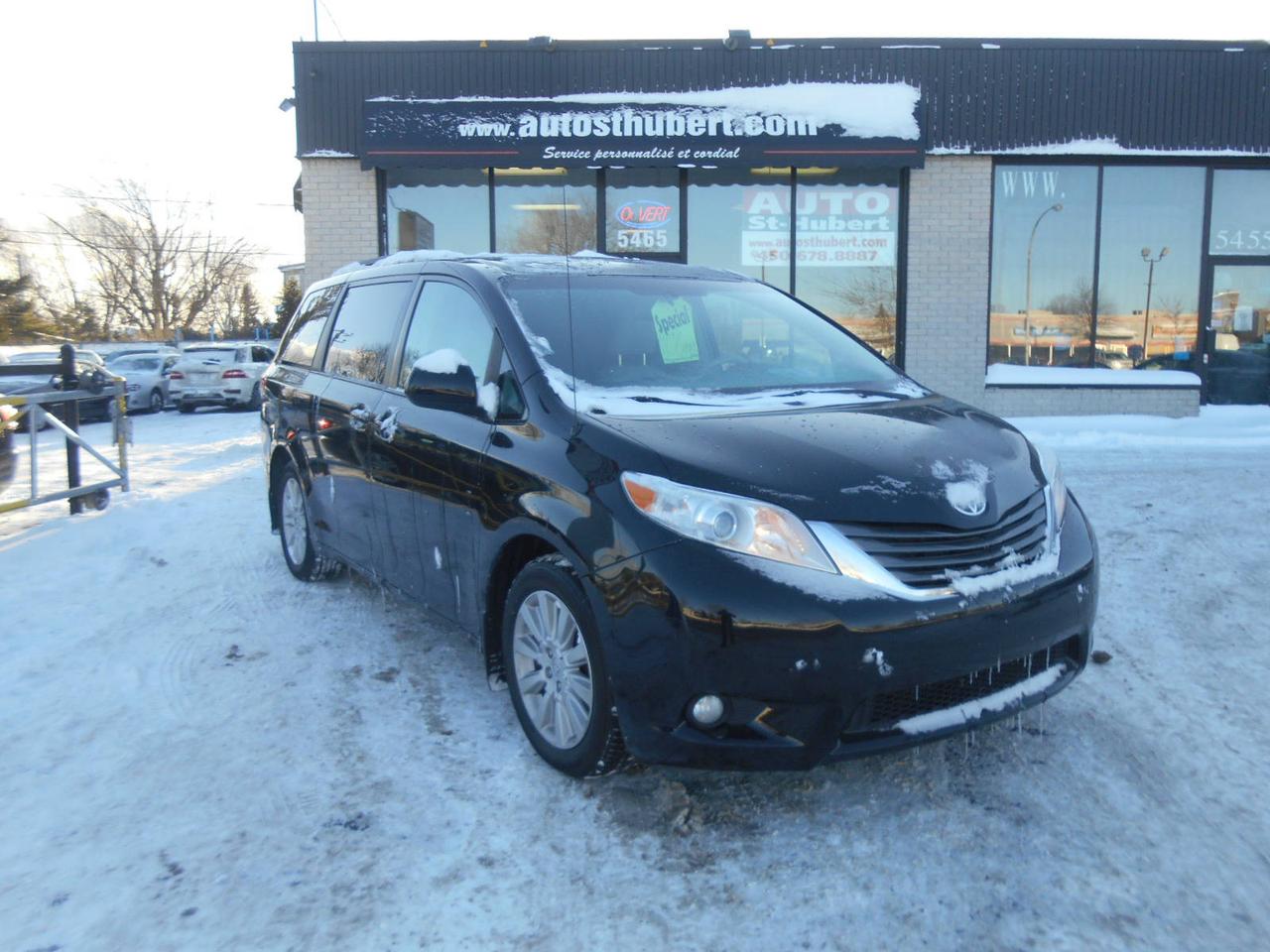 <a href=https://www.autoaubaine.com/Toyota-Sienna-c6944381.html>https://www.autoaubaine.com/Toyota-Sienna-c6944381.html</a>

VÉHICULE SITUÉ AU 5465 BOUL. COUSINEAU, SAINT-HUBERT, J3Y 3L1 450-678-8887 FINANCEMENT DISPONIBLE @ PARTIR DE 110$/SEMAINE.
TOYOTA SIENNA XLE AWD 2013, TRANSMISSION AUTOMATIQUE, 109 000 KM CERTIFIÉ, 7 PLACES, MOTEUR 6 CYLINDRES 3.5 LITRES PUISSANT ET FIABLE. VÉHICULE QUATRE ROUES MOTRICES 7 PASSAGERS TOUT ÉQUIPÉ AVEC GROUPE ÉLECTRIQUES COMPLET, AIR CLIMATISÉ ET CHAUFFAGE AUTOMATIQUE A TROIS ZONES, TOIT OUVRANT, INTÉRIEUR EN CUIR, CRUISE CONTROL, VOLANT MULTIFONCTIONS ET INCLINABLE, BLUETOOTH,  RADIO AM/FM/CD/AUXILIAIRE/USB, SIÈGES AVANTS CHAUFFANTS  A RÉGLAGE ÉLECTRIQUE, ORDINATEUR DE BORD, CAMÉRA DE RECUL, DÉMARREUR À DISTANCE, PORTE COULISSANTES ET HAYON MOTORISÉ, BIEN CHAUSSÉ SUR 4 BONS PNEUS MONTÉS SUR MAGS DORIGINE, PHARES ANTIBROUILLARD, VITRES TEINTÉS ET BIEN PLUS!!  PROFITEZ DE NOTRE FINANCEMENT CLÉ EN MAIN AVEC UN TAUX À PARTIR DE 4.9%. FINANCEMENT MAISON DISPONIBLE APPROUVÉ A 100%, AUCUN CAS REFUSÉ! NOUS OFFRONS LES MEILLEURS PRODUITS DE FINANCEMENT, NOUS AVONS UN APPROVISIONNEMENT EXCLUSIF AUPRÈS DES CONCESSIONNAIRES ET NOUS OFFRONS LES MEILLEURS PRIX DU MARCHÉ ! OUVERT 7 JOURS SEMAINE. POSSIBILITÉ d ÉCHANGE ET PLUS ENCORE ! FINANCEMENT 1RE 2E ET 3E CHANCE AU CRÉDIT WWW.AUTOSTHUBERT.COM POUR VOIR TOUS LES VÉHICULES EN INVENTAIRE. 2 CONCESSIONNAIRES SUR LA RIVE-SUD DE MONTREAL 067203 PL