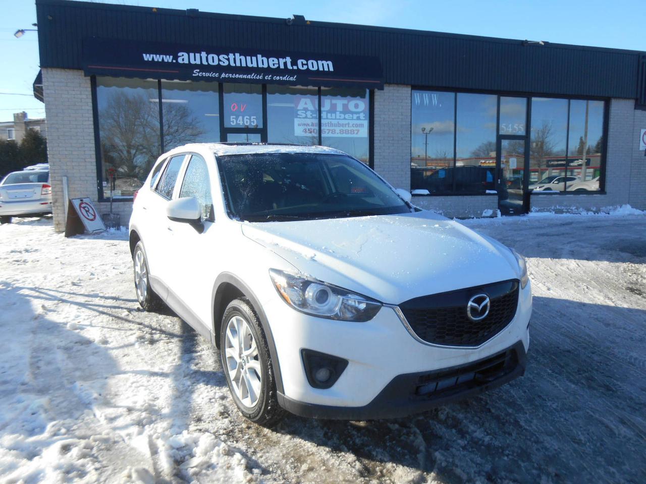 <a href=https://www.autoaubaine.com/Mazda-CX-5-c6933529.html>https://www.autoaubaine.com/Mazda-CX-5-c6933529.html</a>

VÉHICULE SITUÉ AU 5465 BOUL. COUSINEAU, SAINT-HUBERT, J3Y 3L1 450-678-8887 FINANCEMENT DISPONIBLE @ PARTIR DE 61$/SEMAINE.
MAZDA CX-5  GT AWD 2013, TRANSMISSION AUTOMATIQUE, 174 000 KM CERTIFIÉ, MOTEUR SKY ACTIV 4 CYLINDRES 2.0 LITRES ÉCONOMIQUE ET ROBUSTE. VÉHICULE LUXUEUX QUATRE ROUES MOTRICES TOUT ÉQUIPÉ AVEC GROUPE ÉLECTRIQUES COMPLET, AIR CLIMATISÉ ET CHAUFFAGE AUTOMATIQUE A DEUX ZONES, NAVIGATION/GPS, TOIT OUVRANT, INTÉRIEUR EN CUIR, CRUISE CONTROL, VOLANT MULTIFONCTIONS ET INCLINABLE, BLUETOOTH,  ÉCRAN CENTRALE MULTIMEDIA AM/FM/CD/AUXILIAIRE/USB, DÉMARREUR À DISTANCE, SIÈGES AVANTS CHAUFFANTS ET A RÉGLAGE ÉLECTRIQUE, ORDINATEUR DE BORD, CAMÉRA DE RECUL, CLÉ INTELLIGENTE, DÉMARRAGE PUSH-BUTTON, BIEN CHAUSSÉ SUR 4 BONS PNEUS YOKOHAMA MONTÉS SUR MAGS DORIGINE, PHARES ANTIBROUILLARD, VITRES TEINTÉS ET BIEN PLUS!!  PROFITEZ DE NOTRE FINANCEMENT CLÉ EN MAIN AVEC UN TAUX À PARTIR DE 4.9%. FINANCEMENT MAISON DISPONIBLE APPROUVÉ A 100%, AUCUN CAS REFUSÉ! NOUS OFFRONS LES MEILLEURS PRODUITS DE FINANCEMENT, NOUS AVONS UN APPROVISIONNEMENT EXCLUSIF AUPRÈS DES CONCESSIONNAIRES ET NOUS OFFRONS LES MEILLEURS PRIX DU MARCHÉ ! OUVERT 7 JOURS SEMAINE. POSSIBILITÉ d ÉCHANGE ET PLUS ENCORE ! FINANCEMENT 1RE 2E ET 3E CHANCE AU CRÉDIT WWW.AUTOSTHUBERT.COM POUR VOIR TOUS LES VÉHICULES EN INVENTAIRE. 2 CONCESSIONNAIRES SUR LA RIVE-SUD DE MONTREAL 155527 PL
