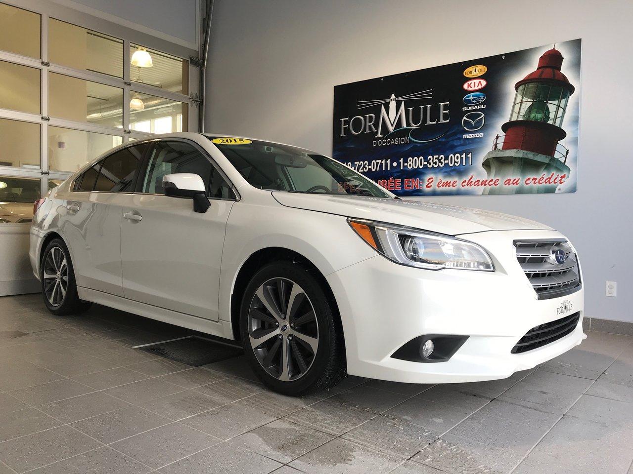 <a href=https://www.autoaubaine.com/Subaru-Legacy-c6949640.html>https://www.autoaubaine.com/Subaru-Legacy-c6949640.html</a>

Subaru Legacy  2015\n\nRégulateur de vitesse, Toit ouvrant, Essuie-glaces intermittents, Anti-démarreur, Freins ABS, Contrôle de stabilité, Coussin gonflable conducteur, Coussins gonflables latéraux, Lecteur CD, Lecteur MP3, Portes électriques, Sièges électriques, Vitres électriques, Air climatisé, Intérieur en cuir, Sièges chauffants, Siège mémoire, Volant ajustable, Moonroof, Tapis protecteurs, Caméra de recul, Volant gainé de cuir, Phares automatiques, Rétroviseur électrique, Sièges arrières chauffants, Direction assistée, Rétroviseurs chauffants, Siège à réglage électrique, Coussins gonflables arrière pour la tête, Siège conducteur - soutien lombaire, Démarrage sans clé, Freins à disque, Sièges chauffants - Avant, Antipatinage, Phares antibrouillards, Verrous de sécurité pour enfants, Sièges baquets, Technologie Bluetooth intégrée, Rétroviseur à atténuation automatique, Surveillance de langle mort, Aluminium, Climatisation\n\nPOUR LE PLUS GRAND CHOIX À UN SEUL ENDROIT, LE MEGA CENTRE DE LUSAGÉ DANS LEST DU QUÉBEC. COUVRANT LA GRANDE RÉGION DE RIMOUSKI, MATANE, MONT-JOLI, RIVIÈRE-DU-LOUP, STE-ANNE DES MONTS, MATAPÉDIA,GASPÉSIE... CONTACTEZ-NOUS SANS FRAIS AU 1-877-864-3666 LIVRAISON PARTOUT AU QUÉBEC.