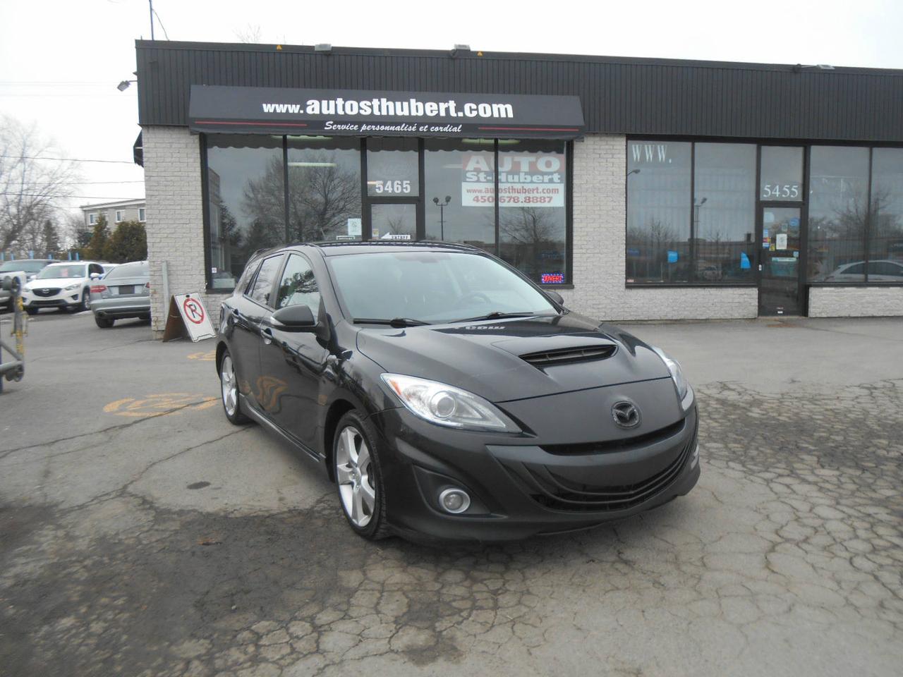 <a href=https://www.autoaubaine.com/Mazda-MazdaSpeed 3-c7025058.html>https://www.autoaubaine.com/Mazda-MazdaSpeed 3-c7025058.html</a>

VÉHICULE SITUÉ AU 5465 BOUL. COUSINEAU, SAINT-HUBERT, J3Y 3L1 450-678-8887 FINANCEMENT DISPONIBLE @ PARTIR DE 63$ PAR SEMAINE. MAZDA MAZDASPEED3 2010, TRANSMISSION MANUELLE A SIX VITESSES, 204 000 KM CERTIFIÉ, JAMAIS ACCIDENTÉ, ENTRETENU CHEZ LE CONCESSIONAIRE, MOTEUR 4 CYLINDRES DE 2.3L TURBO TRÈS PERFORMANT. VÉHICULE TOUT ÉQUIPÉ AVEC GROUPE ÉLECTRIQUES COMPLET, AIR CLIMATISÉ ET CHAUFFAGE AUTOMATIQUE A DEUX ZONES, NAVIGATION/GPS, INTÉRIEUR EN CUIR/TISSUS, CRUISE CONTROL, VOLANT MULTIFONCTIONS ET INCLINABLE, BLUETOOTH, ÉCRAN CENTRALE MULTIMEDIA  AM/FM/CD/AUXILIAIRE, SIÈGES AVANTS CHAUFFANTS, ORDINATEUR DE BORD,  CLÉ INTELLIGENTE, DÉMARRAGE PUSH-BUTTON, BIEN CHAUSSÉ SUR 4 BONS PNEUS MONTÉS SUR MAGS , PHARES ANTIBROUILLARD, VITRES TEINTÉS ET BIEN PLUS!! 
PROFITEZ DE NOTRE FINANCEMENT CLÉ EN MAIN AVEC UN TAUX À PARTIR DE 4.9%. FINANCEMENT MAISON DISPONIBLE APPROUVÉ A 100%, AUCUN CAS REFUSÉ! NOUS OFFRONS LES MEILLEURS PRODUITS DE FINANCEMENT, NOUS AVONS UN APPROVISIONNEMENT EXCLUSIF AUPRÈS DES CONCESSIONNAIRES ET NOUS OFFRONS LES MEILLEURS PRIX DU MARCHÉ ! OUVERT 7 JOURS SEMAINE. POSSIBILITÉ d ÉCHANGE ET PLUS ENCORE ! FINANCEMENT 1RE 2E ET 3E CHANCE AU CRÉDIT WWW.AUTOSTHUBERT.COM POUR VOIR TOUS LES VÉHICULES EN INVENTAIRE. 2 CONCESSIONNAIRES SUR LA RIVE-SUD DE MONTREAL EL 196285