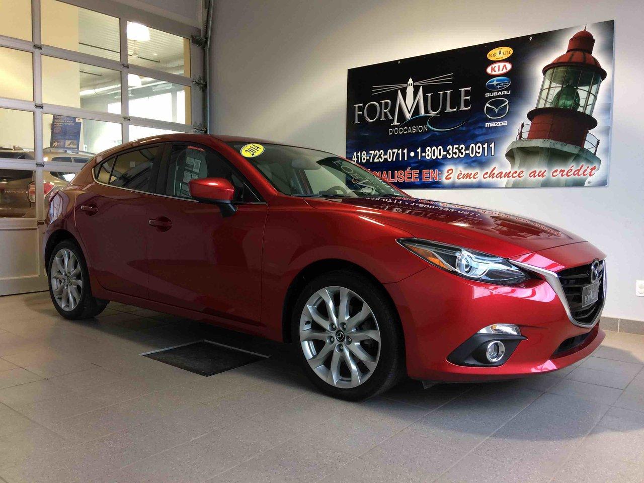 <a href=https://www.autoaubaine.com/Mazda-3-c6949782.html>https://www.autoaubaine.com/Mazda-3-c6949782.html</a>

Mazda Mazda3 Gt-Sky 2014\n\nRégulateur de vitesse, Toit ouvrant, Essuie-glaces intermittents, Anti-démarreur, Freins ABS, Contrôle de stabilité, Coussin gonflable conducteur, Coussins gonflables latéraux, Lecteur CD, Lecteur MP3, Portes électriques, Sièges électriques, Vitres électriques, Air climatisé, Intérieur en cuir, Sièges chauffants, Volant ajustable, Moonroof, Tapis protecteurs, Caméra de recul, Volant gainé de cuir, Phares automatiques, Rétroviseur électrique, Direction assistée, Rétroviseurs chauffants, Coussins gonflables arrière pour la tête, Sièges tissu, Démarrage sans clé, Freins à disque, Sièges chauffants - Avant, Jantes en alliage, Antipatinage, Phares antibrouillards, Verrous de sécurité pour enfants, Sièges baquets, Technologie Bluetooth intégrée, Cache bagages, Aluminium, Climatisation\n\nPOUR LE PLUS GRAND CHOIX À UN SEUL ENDROIT, LE MEGA CENTRE DE LUSAGÉ DANS LEST DU QUÉBEC. COUVRANT LA GRANDE RÉGION DE RIMOUSKI, MATANE, MONT-JOLI, RIVIÈRE-DU-LOUP, STE-ANNE DES MONTS, MATAPÉDIA,GASPÉSIE... CONTACTEZ-NOUS SANS FRAIS AU 1-877-864-3666 LIVRAISON PARTOUT AU QUÉBEC.