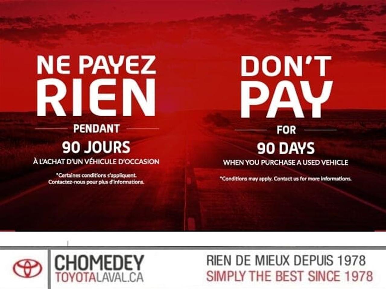 <a href=https://www.chomedeytoyotalaval.ca/occasion/Toyota-Yaris-2014.html>https://www.chomedeytoyotalaval.ca/occasion/Toyota-Yaris-2014.html</a>

40 ANS DEXCELLENCE DANS LE SERVICE À LA CLIENTÈLE, LE MEILLEUR RAPPORT QUALITÉ/PRIX ET UNE APPROCHE SANS PRESSION FONT DE CHOMEDEY TOYOTA UNE VALEUR SÛRE POUR LACHAT DE VOTRE PROCHAIN VÉHICULE.    2014 Toyota Yaris LE. Automatique, Intérieur en tissus, Air climatisé, Régulateur de vitesse, Groupe électrique, Lecteur CD/MP3/AUX/USB, Anti-patinage, Bien équipé et Propre! Kilométrage vérifié. Balance de garantie valide jusquau 23 Juin 2019 ou 100 000 km. Garantie supplémentaire disponible. Mécanique et esthétique WOW! Conditions en succursale!    Pourquoi acheter toute autre marque quand on peut profiter de la fiabilité de Toyota !!!    40 YEARS OF EXCELLENCE IN CUSTOMER SERVICE, OUR HIGH QUALITY STANDARDS, THE BEST QUALITY/PRICE, AND OUR NO PRESSURE APPROACH, MAKES CHOMEDEY TOYOTA A SURE BET FOR THE PURCHASE OF YOUR NEXT VEHICLE.    2014 Toyota Yaris LE. Automatic, Fabric interior, Air conditioning, Cruise Control, PowerGroup, CD/MP3/AUX/USB, Traction control, Well equipped and Clean! Verified mileage. Warranty valid until June 23th,2019 or 100000km. Additional warranty available. Mechanically and aesthetically WOW! Conditions in store!    Why buy any other brand when you can enjoy the incredible reliability of a Toyota !!      ***INSPECTION SÉCURITAIRE EN 160 POINTS, INCLUS LE PREMIER PLEIN DESSENCE ET LE PROCHAIN CHANGEMENT HUILE À LA LIVRAISON, FINANCEMENT DISPONIBLE SUR APPROBATION BANCAIRE.    *** SAFE INSPECTION IN 160 POINTS, INCLUDING THE FIRST FULL FUEL AND THE NEXT CHANGE OIL TO DELIVERY, FINANCING AVAILABLE ON BANK APPROVAL.