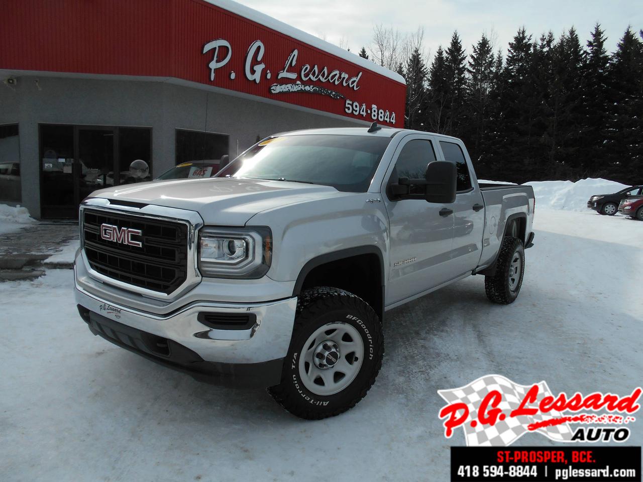<a href=https://www.pglessard.com/occasion/GMC-Sierra_1500-2017.html>https://www.pglessard.com/occasion/GMC-Sierra_1500-2017.html</a>

GMC Sierra 1500 Cabine double 4RM 143,5 po LIFT KIT 2 POUCES ET DEMI PNEU 33 POUCES Balance de garantie GM 19  janvier 2020 ou 160 000 km PG Lessard Autos à St-Prosper près de St-Georges de Beauce répond aux besoins de chaque client avec grand soin. Nous savons que vous avez de grandes attentes et en tant que concessionnaire automobiles, nous relevons le défi de répondre et de surpasser chaque fois les normes. Laissez-nous vous prouver notre engagement à atteindre lexcellence! WWW.PGLESSARD.COM   1-855-836-5856