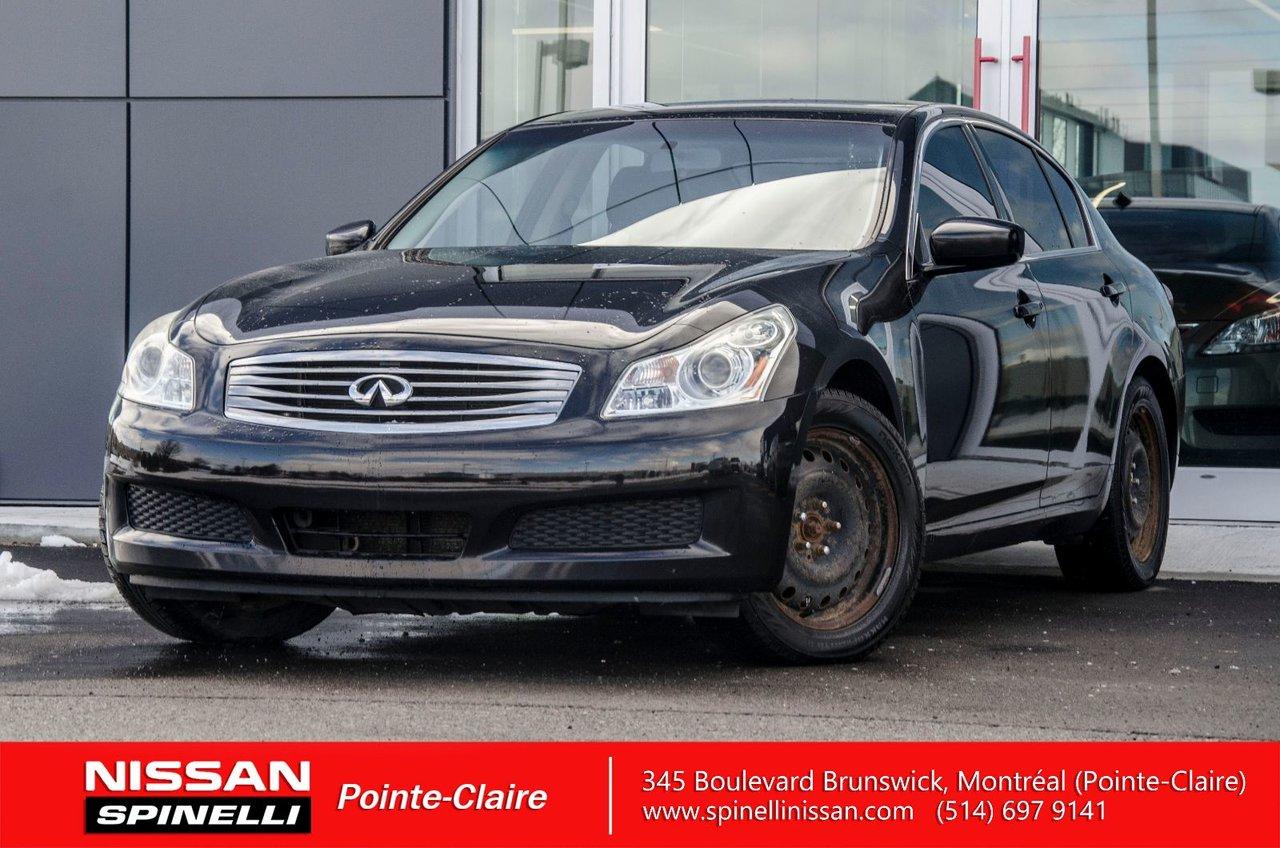 <a href=http://www.spinellinissan.com/occasion/Infiniti-G37-2009.html>http://www.spinellinissan.com/occasion/Infiniti-G37-2009.html</a>

Infiniti G37 G37X AWD NOIR SUR NOIR, CUIR, SI?GES CHAUFFANTS, AIR CLIMATIS? 2009Régulateur de vitesse, Essuie-glaces intermittents, Anti-démarreur, Freins ABS, Contrôle de stabilité, Coussin gonflable conducteur, Coussins gonflables latéraux, Lecteur CD, Lecteur MP3, Intérieur en cuir, Lampes de lecture arrière, Volant ajustable, Tapis protecteurs, Volant gainé de cuir, Phares automatiques, Rétroviseur électrique, Direction assistée, Rétroviseurs chauffants, Siège à réglage électrique, Coussins gonflables arrière pour la tête, Siège conducteur - soutien lombaire, Démarrage sans clé, Freins à disque, Sièges chauffants - Avant, Antipatinage, Phares antibrouillards, Verrous de sécurité pour enfants, Système de surveillance de la pression des pneus, Sièges baquets, Climatisation arrière, Aluminium, Climatisation