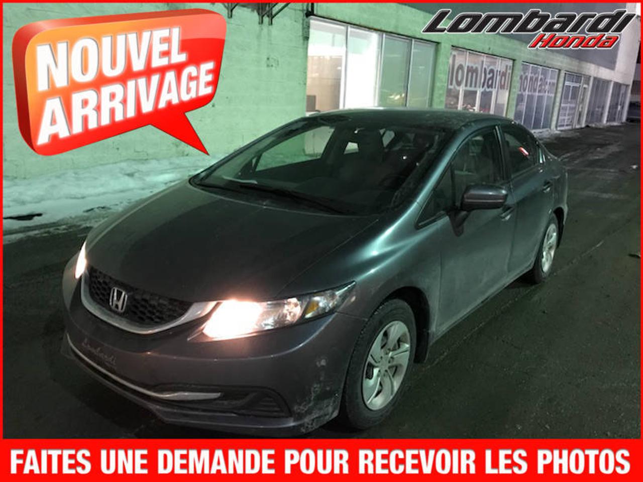 <a href=https://www.lombardihonda.com/occasion/Honda-Civic-2015.html>https://www.lombardihonda.com/occasion/Honda-Civic-2015.html</a>

*PRENEZ RENDEZ VOUS POUR UN ESSAI ROUTIER!* 
***INCROYABLE SEULEMENT 33 544 KM AU COMPTEUR***ÉQUIPÉ DE LA TECHNOLOGIE BLUETOOTH, CAMÉRA DE RECUL, SIÈGES CHAUFFANTS ET ENCORE PLUS**
*EXCELLENTE CONSOMMATION DESSENCE**

VÉHICULE CERTIFIÉ HONDA (Les véhicules certifiés Honda doivent subir un examen approfondi qui comprend 100 points dinspection mécanique et dapparence par des techniciens formés en usine)

Les conducteurs dun véhicule Honda, que ce soit une voiture neuve ou doccasion, peuvent compter sur lappui inconditionnel et lexpérience de Lombardi Honda à Montréal près de la Rive-Nord et la Rive-Sud.

*FINANCEMENT SUR PLACE AVEC LES MEILLEURS DIRECTRICES FINANCIÈRES