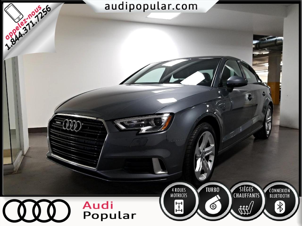 Used 2017 Audi A3 2.0T Komfort quattro berline 4 portes for sale in Montréal, QC