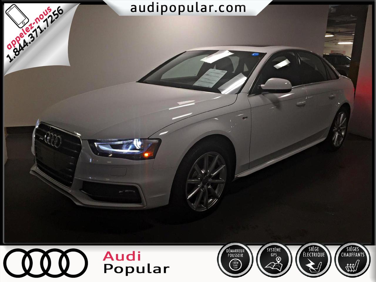 <a href=https://www.audipopular.com/occasion/Audi-A4-2016.html>https://www.audipopular.com/occasion/Audi-A4-2016.html</a>

très beau A4 Progressiv  2016 avec Navigation+Camera de recul.
avec très  peut de Kilométrage 
Jamais accidenté 
Admissible a la certification 6 ans ou 160.000 km
A qui la chance 
Seulement chez Audi Popular  
Un essai pour vous convaincre