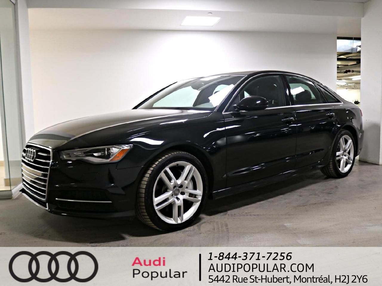 <a href=https://www.audipopular.com/occasion/Audi-A6-2016.html>https://www.audipopular.com/occasion/Audi-A6-2016.html</a>

Wow Wow Wow  très beau A6 TDI Progressiv 2016 avec rabais du manufacturier de 8.688 $ déjà inclus dans le prix de vente 
avec très  peut de Kilométrage 100 KM le véhicule est neuf 
Jamais accidenté 
avec  certification 5 ans ou 100.000 km  inclus 
A qui la chance 
Seulement chez Audi Popular  
Un essai pour vous convaincre