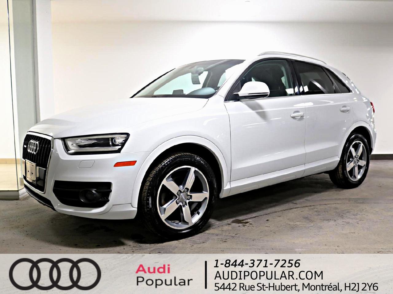 <a href=https://www.audipopular.com/occasion/Audi-Q3-2015.html>https://www.audipopular.com/occasion/Audi-Q3-2015.html</a>

très beau Q3 Progressiv  2015 avec Convenience Package
avec très  peut de Kilométrage 35.617 km
Jamais accidenté 
Admissible a la certification 6 ans ou 160.000 km
A qui la chance 
Seulement chez Audi Popular  
Un essai pour vous convaincre