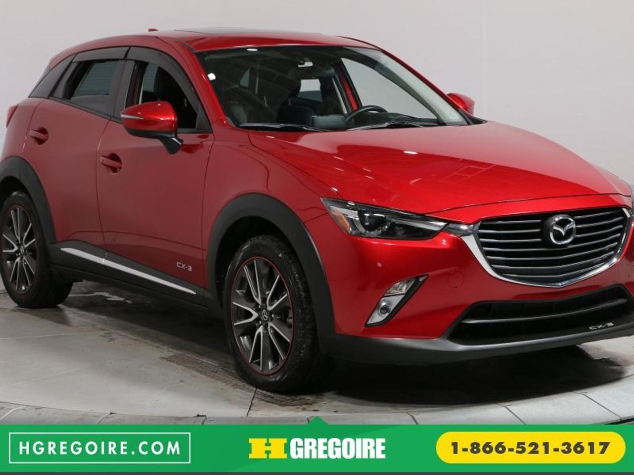 <a href=https://www.autoaubaine.com/Mazda-CX-3-c7001222.html>https://www.autoaubaine.com/Mazda-CX-3-c7001222.html</a>

Mazda Cx-3 Gt Auto A/c Toit Cuir Bluetooth Mags 2016

Toit ouvrant, Freins ABS, Lecteur MP3, Miroirs chauffants, Volant ajustable, Aileron, Ordinateur de bord, Volant gain de cuir, Antipatinage, Phares antibrouillards

ECONOMISER 8 503$! BAS KILOMÉTRAGE, Camera de recul, Ensemble audio premium, Bluetooth, Aucun frais caché, Taux dintérêt imbattable! Ouvert 7 jours. Inspection en plus de 125 points et rigoureux processus de remise à neuf. Satisfaction garantie de 3 jours ou argent remis et privilège déchange 30 jours. Obtenez le meilleur taux de financement et même une 2e ou 3e chance au crédit. Pour plus dinformation sur cette voiture et pour obtenir le rapport dhistorique CarProof gratuitement, visitez https://www.hgregoire.com/fr-stk/919837. *Prix du manufacturier neuf (28 995$)