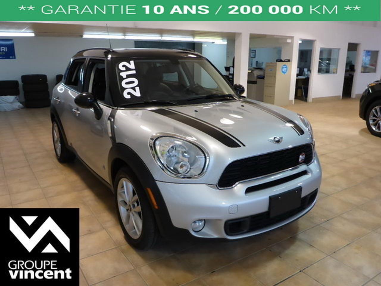 <a href=https://www.autoaubaine.com/Mini-Cooper-c6964952.html>https://www.autoaubaine.com/Mini-Cooper-c6964952.html</a>

Mini Cooper COUNTRYMAN S**CUIR / TOIT** Plaisir au volant assur? ! 2012Régulateur de vitesse, Toit ouvrant, Essuie-glaces intermittents, Essuie-glace arrière, Anti-démarreur, Freins ABS, Contrôle de stabilité, Coussin gonflable conducteur, Coussins gonflables latéraux, Lecteur CD, Lecteur MP3, 6 Haut-parleurs, Portes électriques, Tachymètre, Vitres électriques, Air climatisé, Intérieur en cuir, Commandes audio au volant, Lampes de lecture arrière, Sièges chauffants, Volant ajustable, Tapis protecteurs, Vitres teintées, Radio AM/FM, Rétroviseur électrique, Direction assistée, Télédéverrouillage, Rétroviseurs chauffants, Coussins gonflables arrière pour la tête, Freins à disque, Rétroviseurs électriques, Jantes en alliage, Antipatinage, Phares antibrouillards, Système de surveillance de la pression des pneus, Sièges baquets, Prise Auxiliaire, Port USB, Aluminium, Climatisation