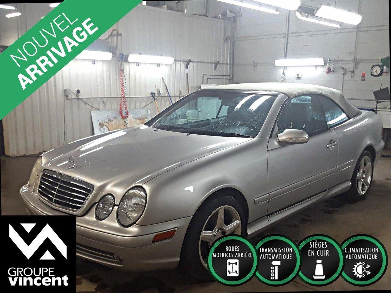 <a href=https://www.autoaubaine.com/Mercedes-Benz-CLK-Class-c6948167.html>https://www.autoaubaine.com/Mercedes-Benz-CLK-Class-c6948167.html</a>

Mercedes-Benz CLK-Class D?CAPOTABLE*4.3L* Comme neuf! 2001Régulateur de vitesse, Essuie-glaces intermittents, Anti-démarreur, Freins ABS, Contrôle de stabilité, Portes électriques, Téléphone cellulaire, Vitres électriques, Décapotable, Air climatisé, Intérieur en cuir, Climatisation deux zones, Lampes de lecture arrière, Siège mémoire, Volant ajustable, Tapis protecteurs, Tout équipé, Volant gainé de cuir, Rétroviseur électrique, Direction assistée, Rétroviseurs chauffants, Siège à réglage électrique, Système de protection au capotage, Freins à disque, Rétroviseurs électriques, Antipatinage, Phares antibrouillards, Sièges baquets, Climatiseur automatique, Rétroviseur à atténuation automatique, Aluminium, Climatisation