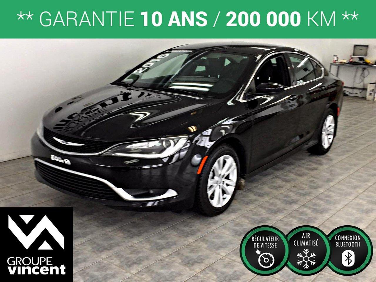 Used 2016 Chrysler 200 GAR for sale in Shawinigan, QC