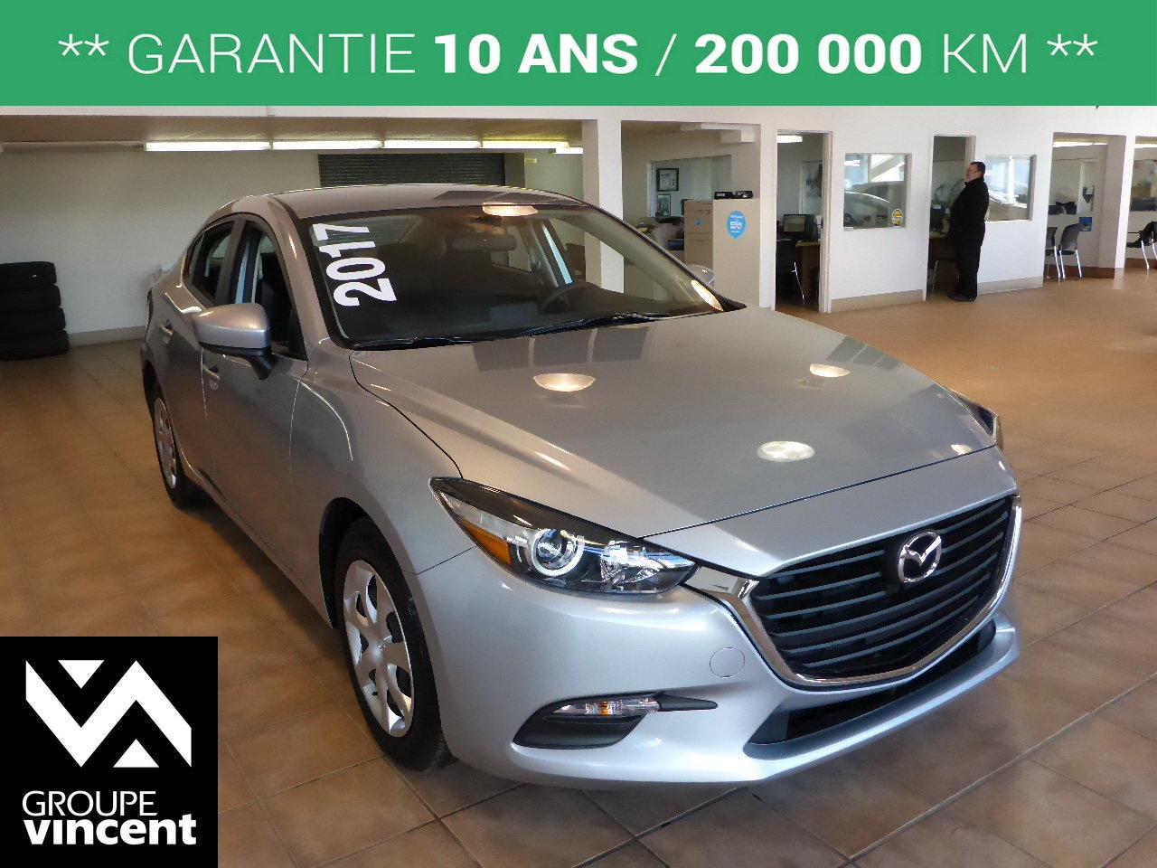 <a href=https://www.autoaubaine.com/Mazda-3-c6973959.html>https://www.autoaubaine.com/Mazda-3-c6973959.html</a>

Mazda 3 GX**CLIMATISEUR** Bas kilom?trage ! 2017Régulateur de vitesse, Essuie-glaces intermittents, Anti-démarreur, Freins ABS, Contrôle de stabilité, Coussin gonflable conducteur, Coussins gonflables latéraux, Lecteur CD, Lecteur MP3, 6 Haut-parleurs, Portes électriques, Tachymètre, Vitres électriques, Air climatisé, Commandes audio au volant, Sièges arrières rabattables, Volant ajustable, Enjoliveurs, Tapis protecteurs, Ordinateur de bord, Caméra de recul, Radio AM/FM, Phares automatiques, Rétroviseur électrique, Direction assistée, Télédéverrouillage, Rétroviseurs chauffants, Banquette arrière divisé, Système d\alarme, Coussins gonflables arrière pour la tête, Sièges tissu, Démarrage sans clé, Freins à disque, Rétroviseurs électriques, Antipatinage, Verrous de sécurité pour enfants, Système de surveillance de la pression des pneus, Sièges baquets, Prise Auxiliaire, Port USB