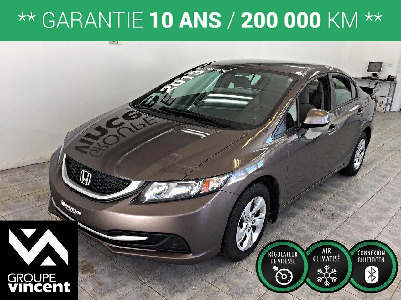 Used 2013 Honda Civic LX for sale in Shawinigan, QC