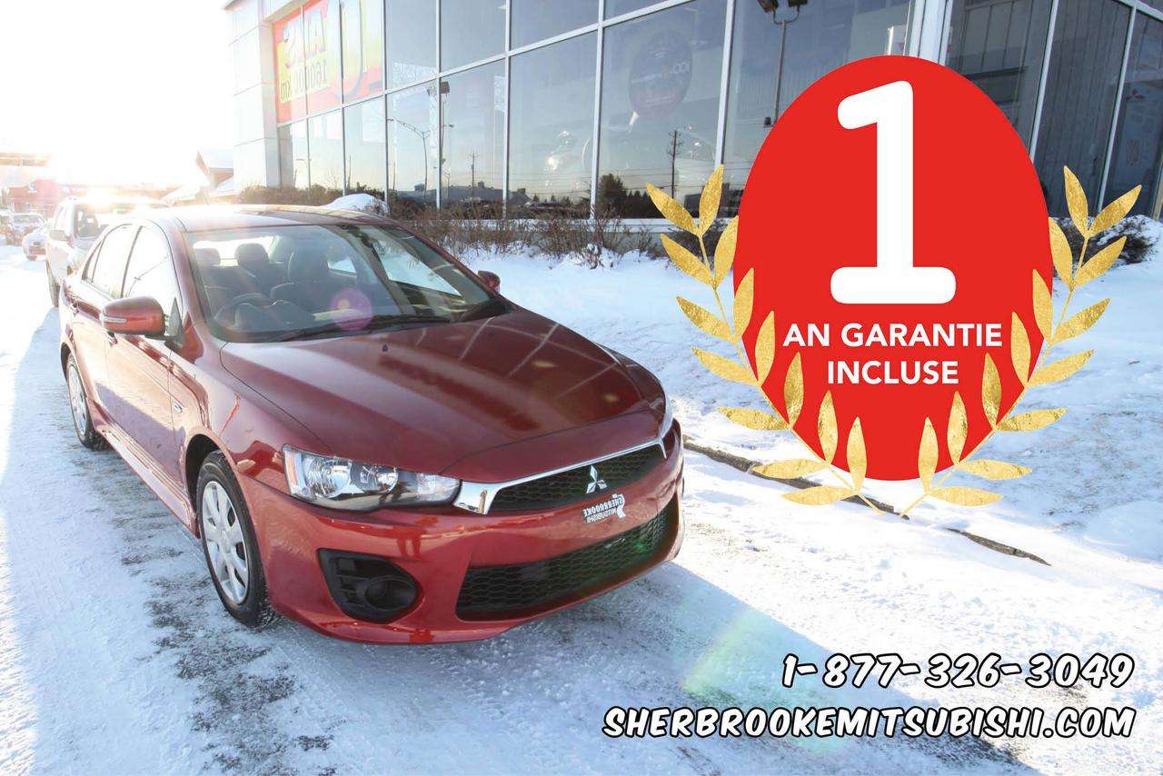 <a href=https://www.sherbrookemitsubishi.com/occasion/Mitsubishi-Lancer-2017.html>https://www.sherbrookemitsubishi.com/occasion/Mitsubishi-Lancer-2017.html</a>

**SEULEMENT 54$/semaine**ENCORE GARANTIE** Caméra de recul, Sièges chauffants, Commandes audio au volant, Radio satellite, Cruise control, A/C, Sièges arrière pliants, Système antipatinage à laccélération, et bien plus... À Voir!!

**GARANTIE Motopropulseur: valide jusquau 19 janvier 2027 ou 160 000 km. GARANTIE Générale: valide jusquau 19 janvier 2022 ou 100 000 km.**

**1-877-326-3049**

Rapport dhistorique Carproof disponible.

Ouvert le samedi de 10h à 16h. 

Pour une expérience dachat et un service des plus agréable cest Sherbrooke Mitsubishi, membre de lÉquipe Précision Auto. Visiter notre site web sherbrookemitsubishi.com ou equipeprecisionauto.ca pour voir tout notre inventaire de véhicules usagés. Plus de 100 véhicules usagés de toute marque au même endroit.

Situé en Estrie à Sherbrooke et Magog, près de Granby et Bromont.

Venez voir notre inventaire nous achetons et vendons des voitures doccasions de toutes marque.

Informez-vous auprès de nos conseillés qualifiés pour connaitre nos Programmes de Financement EN LIGNE Avantageux!

Frais administratif de 599$ pour la garantie 1 an incluse, Protection Plus Sherbrooke Mitsubishi.

Le paiement de $54.65 / semaine est basé sur un prix de vente de $15997 avec $0 comptant sur un terme de 96 mois avec un taux dintérêt de 5.49% (taux peut varier). Le paiement inclus les intérêts et le capital (taxes incluses). Les immatriculations et les assurances-prêt sont en sus. Le tout sur approbation du crédit. Les taux et termes sont à titre indicatif seulement.